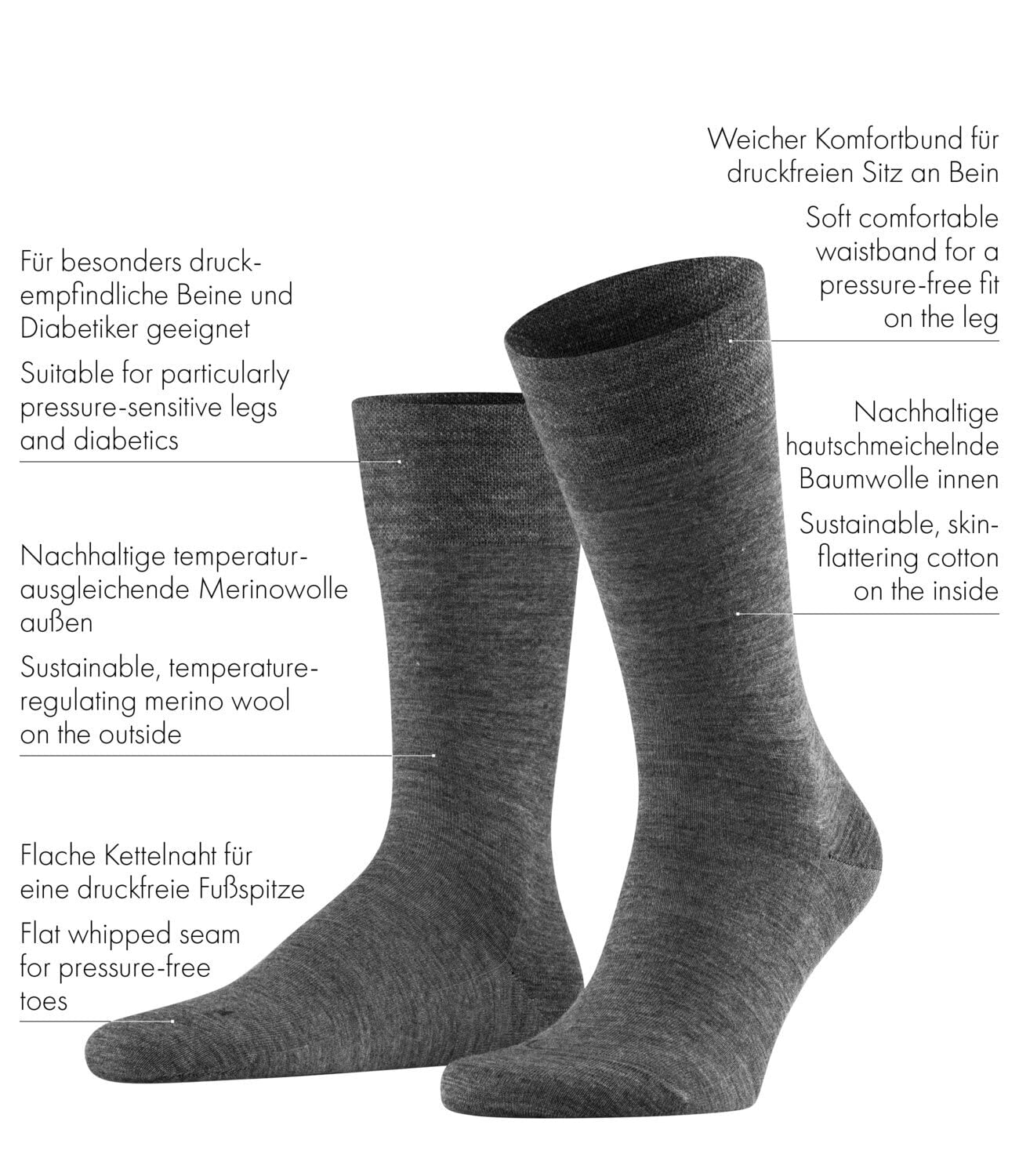 falke-sensitive-berlin-socken-grau-dark-grey-39-42-wolle image 4
