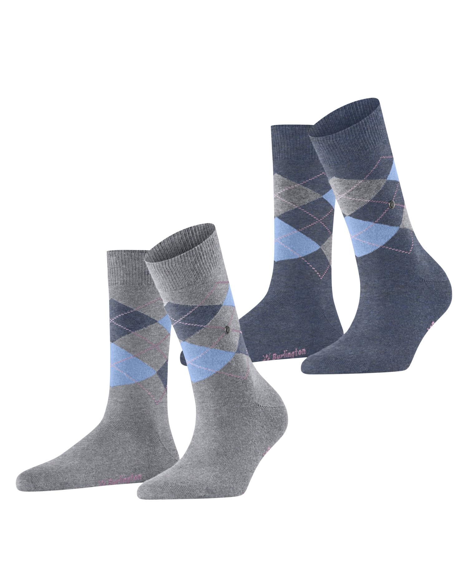 burlington-everyday-argyle-socken-arctic-melange-grau image 1