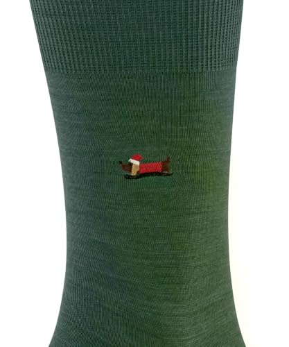 falke-airport-x-mas-dachshund-socken-43-44-hunter-green-dackel image 8