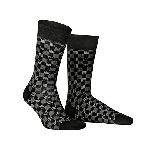 hudson-only-board-herrensocken-schwarz-39-42-schachbrett image 3