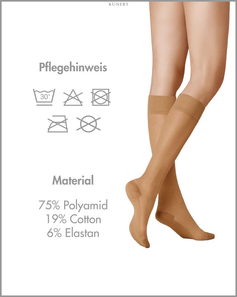 kunert-cotton-sole-damen-kniestr-mpfe-20-den-teint-3520 image 3