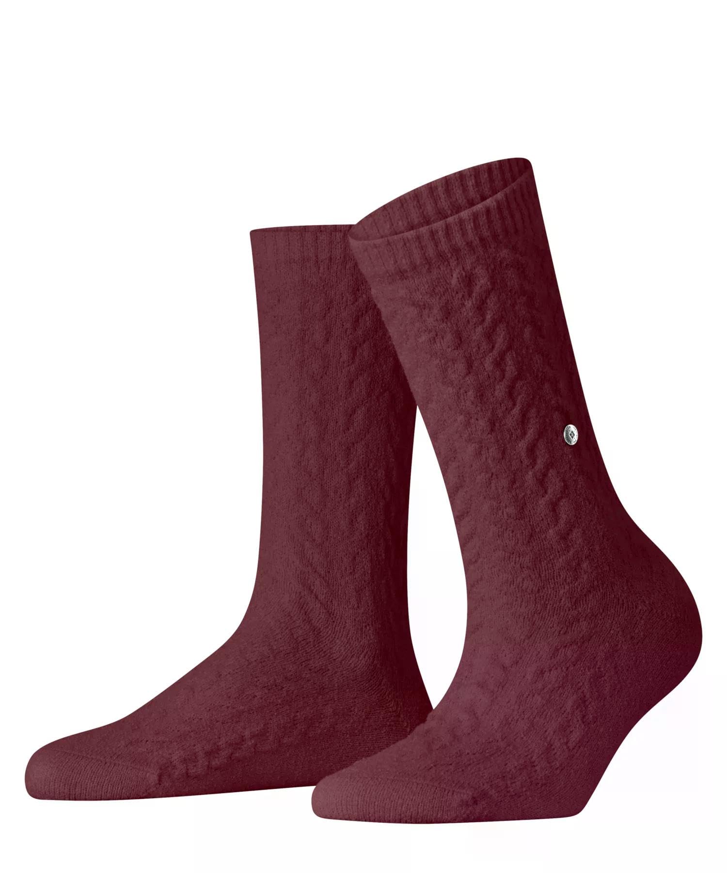 burlington-cable-socken-damen-baumwolle-rot-merlot image 1