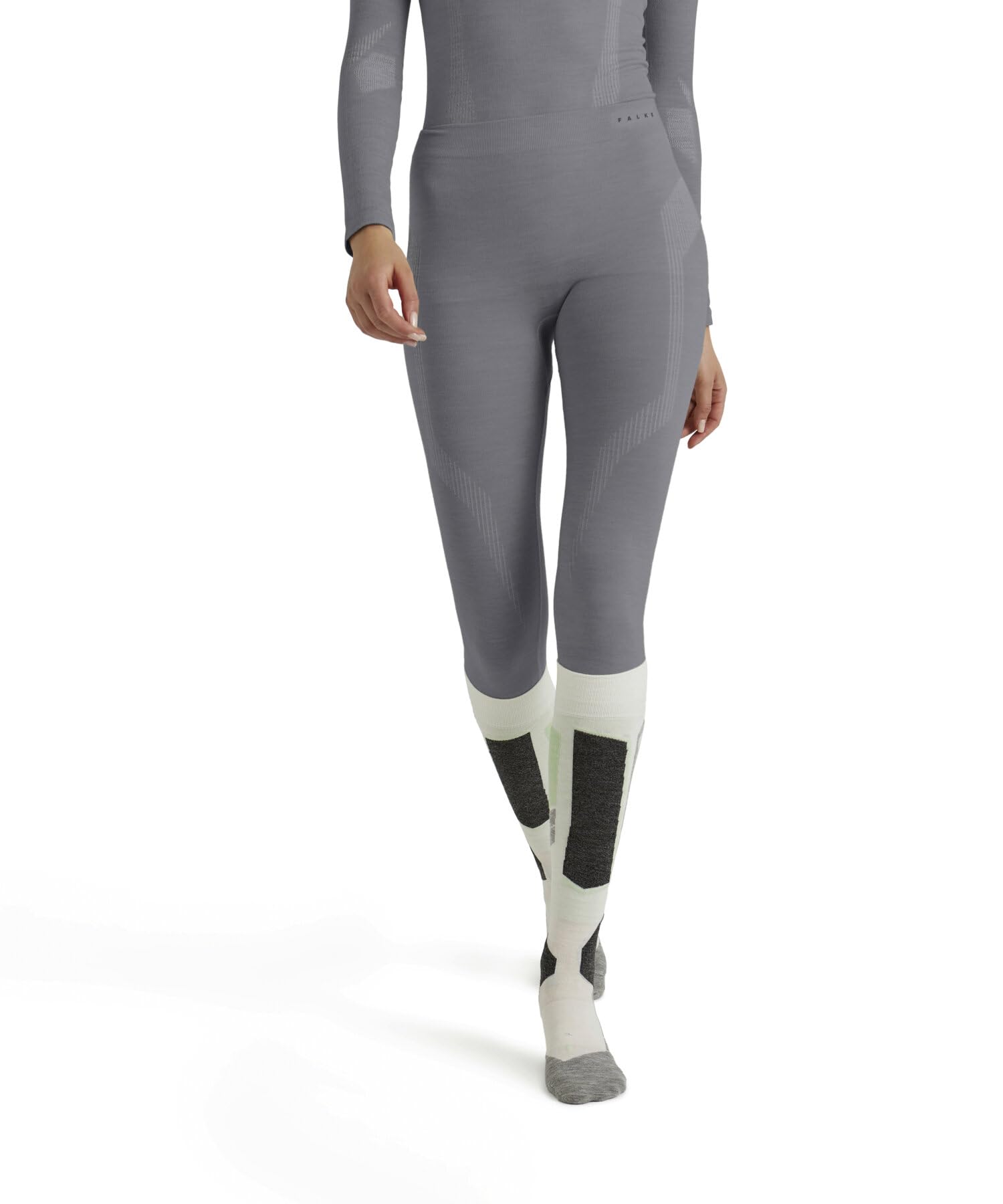 falke-wool-tech-long-funktionsunterhose-grey-heather image 1