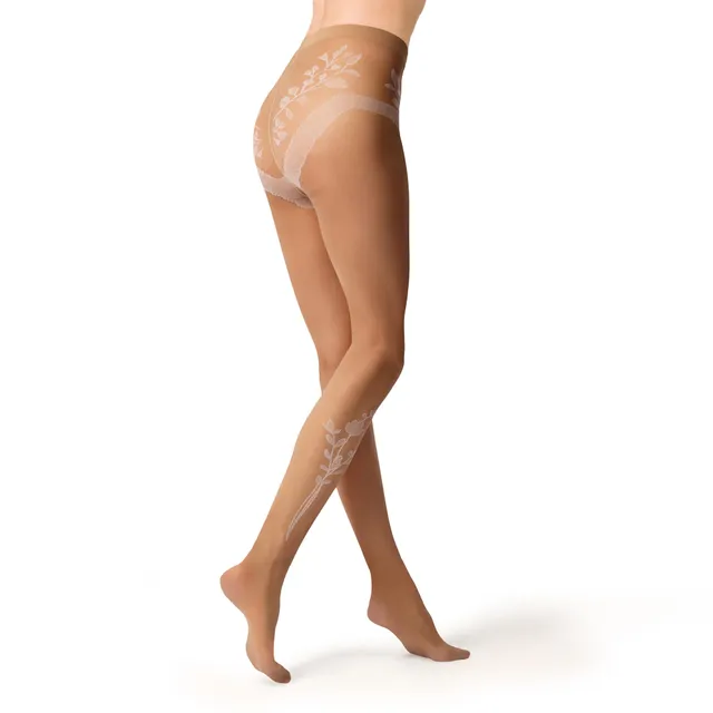 kunert-raffinesse-strumpfhose-schwarz-floral-love-30-den image 1