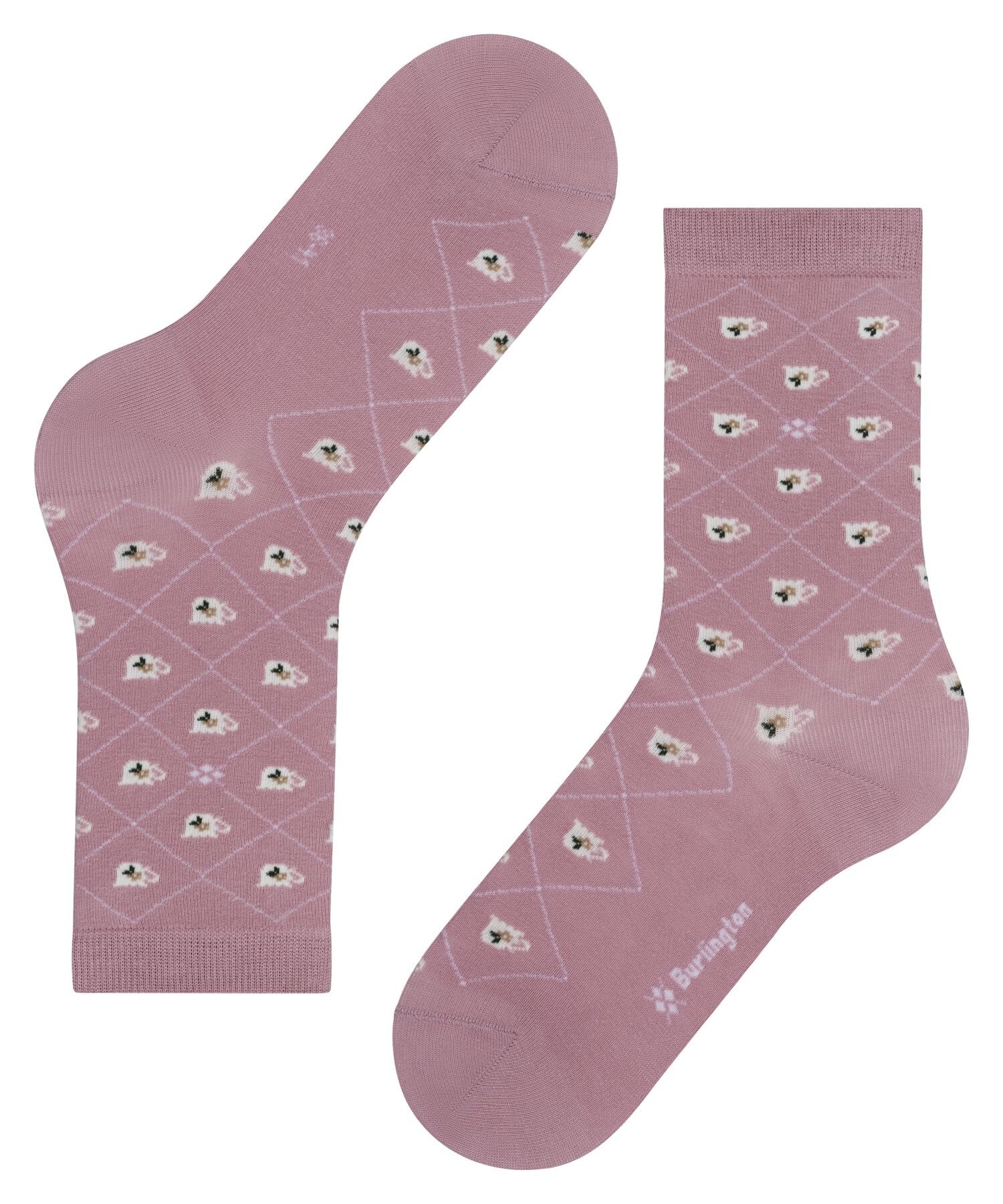 burlington-teatime-damen-socken-baumwolle-rosa-1-paar image 5