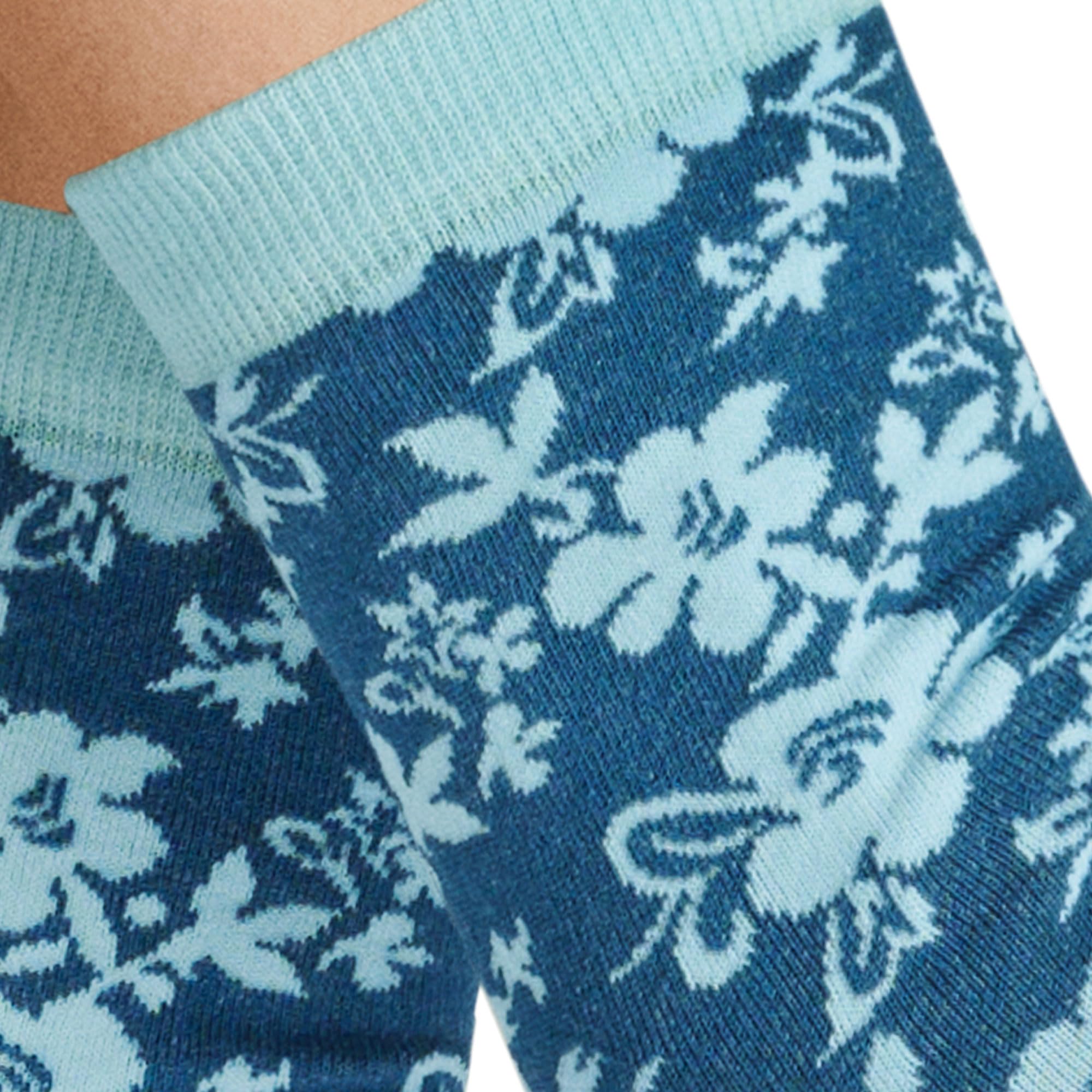 hudson-only-flower-fashion-socken-aqua-blue-0108-blumenmuster image 2