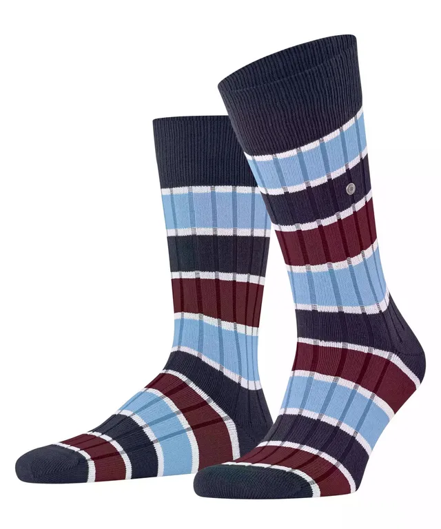 burlington-beaming-socken-baumwolle-blau-deep-blue-streifen image 1