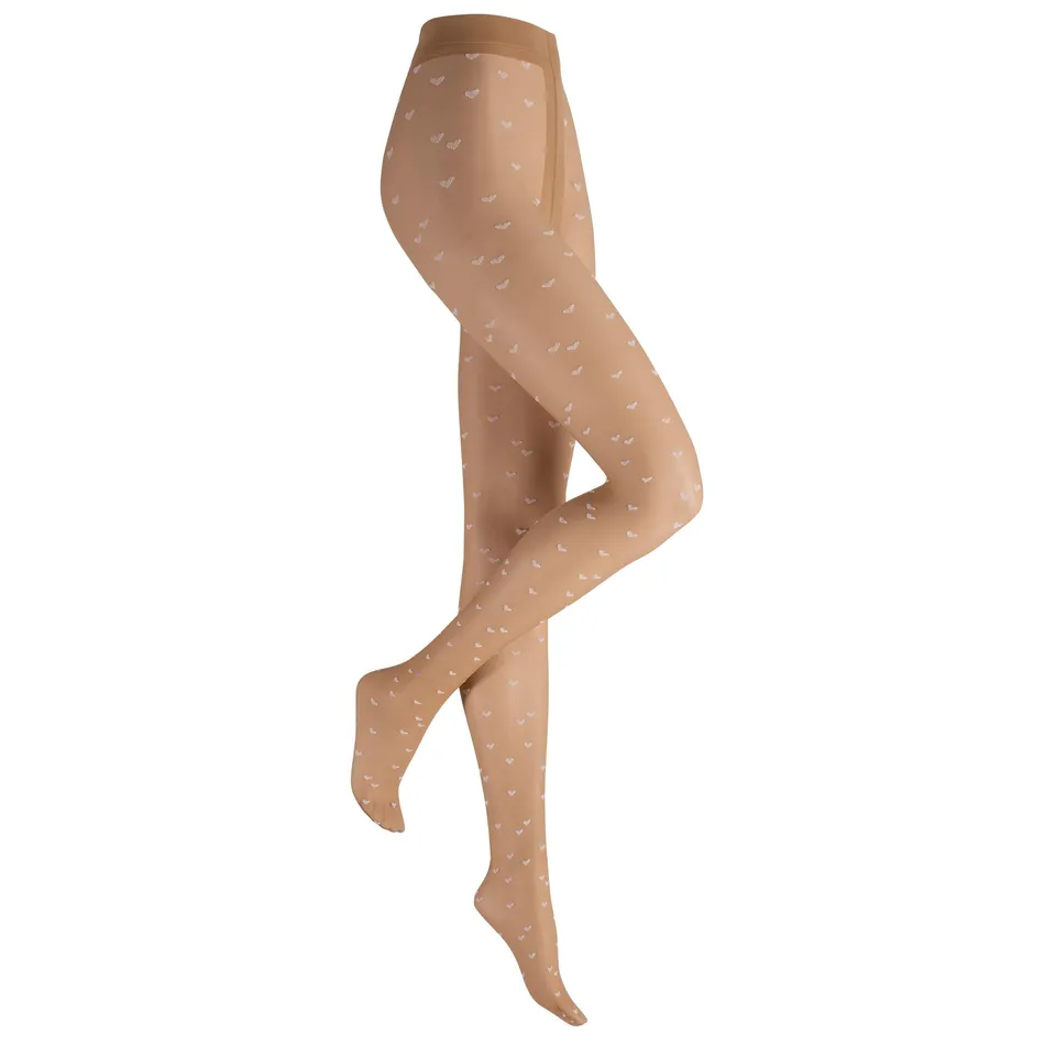 hudson-simply-love-strumpfhose-herzen-schwarz-semi-blickdicht image 1