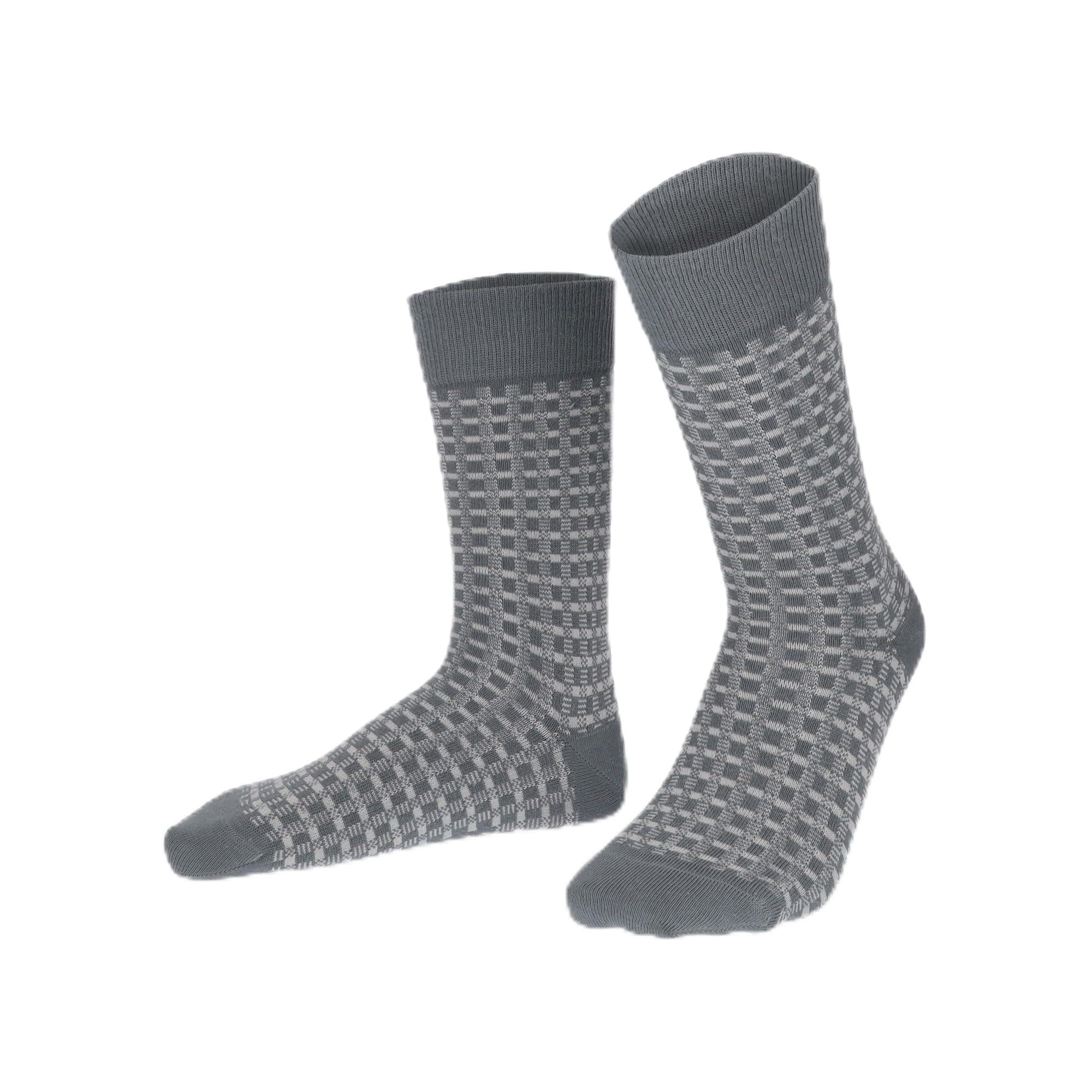 hudson-only-link-herrensocken-denim-blue-kariert image 1