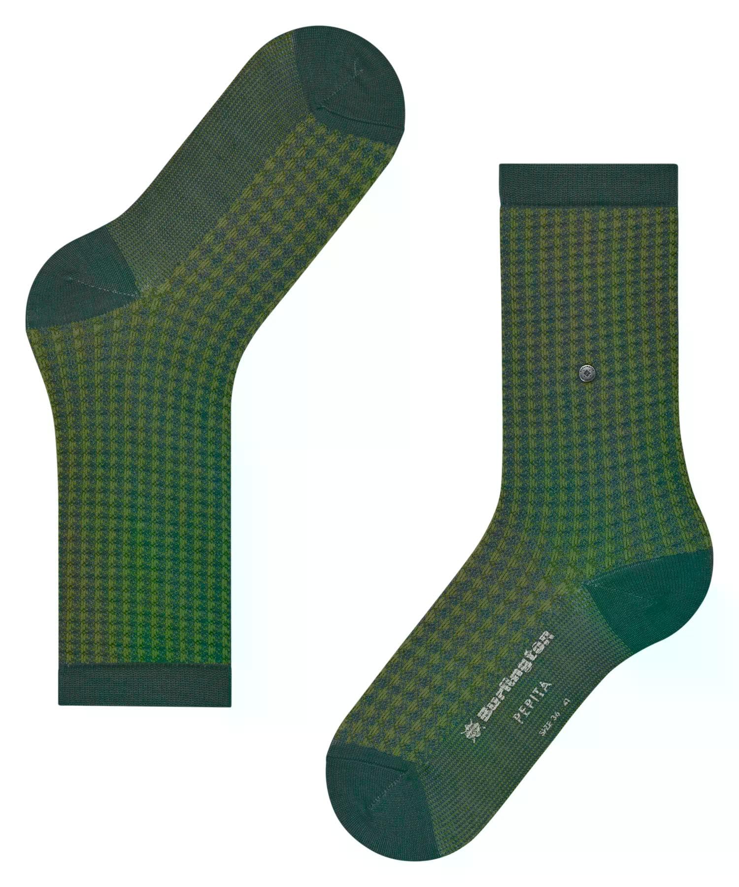 burlington-pepita-socken-gr-n-forest-baumwollmischung-damen image 5