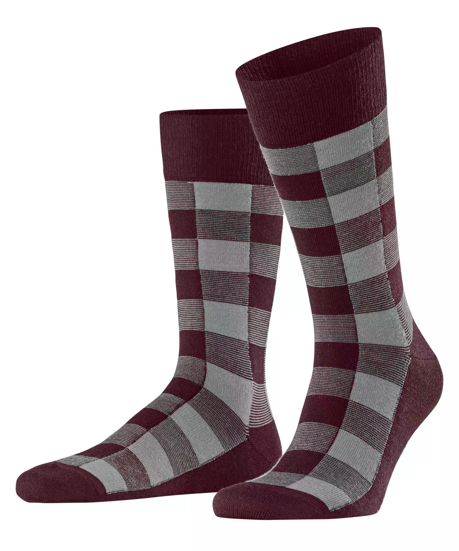 burlington-buffalo-check-herrensocken-schurwolle-rot-oxford-8430 image 1