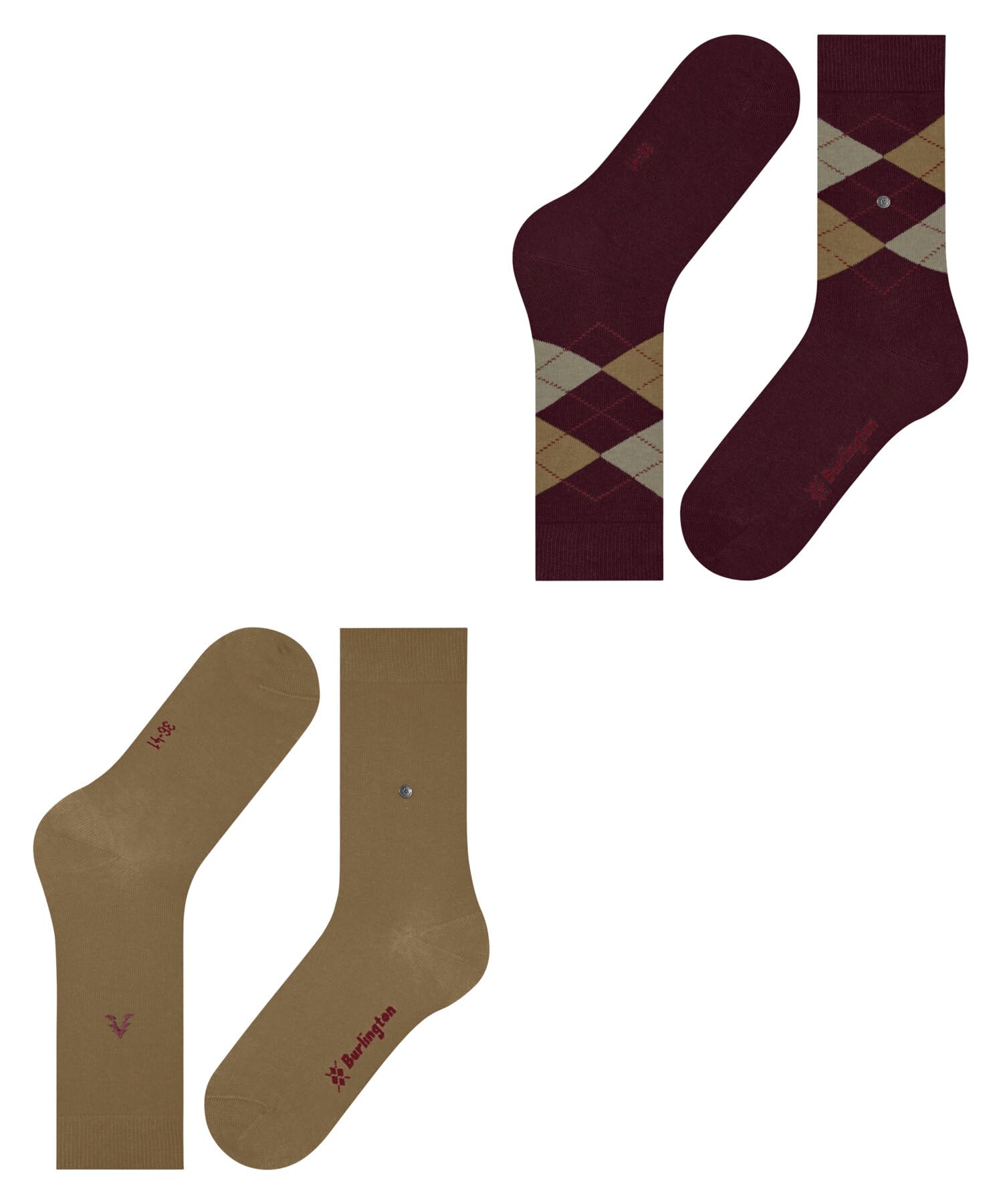 burlington-everyday-x-mas-2-pack-socken-baumwolle-beige-rot image 5
