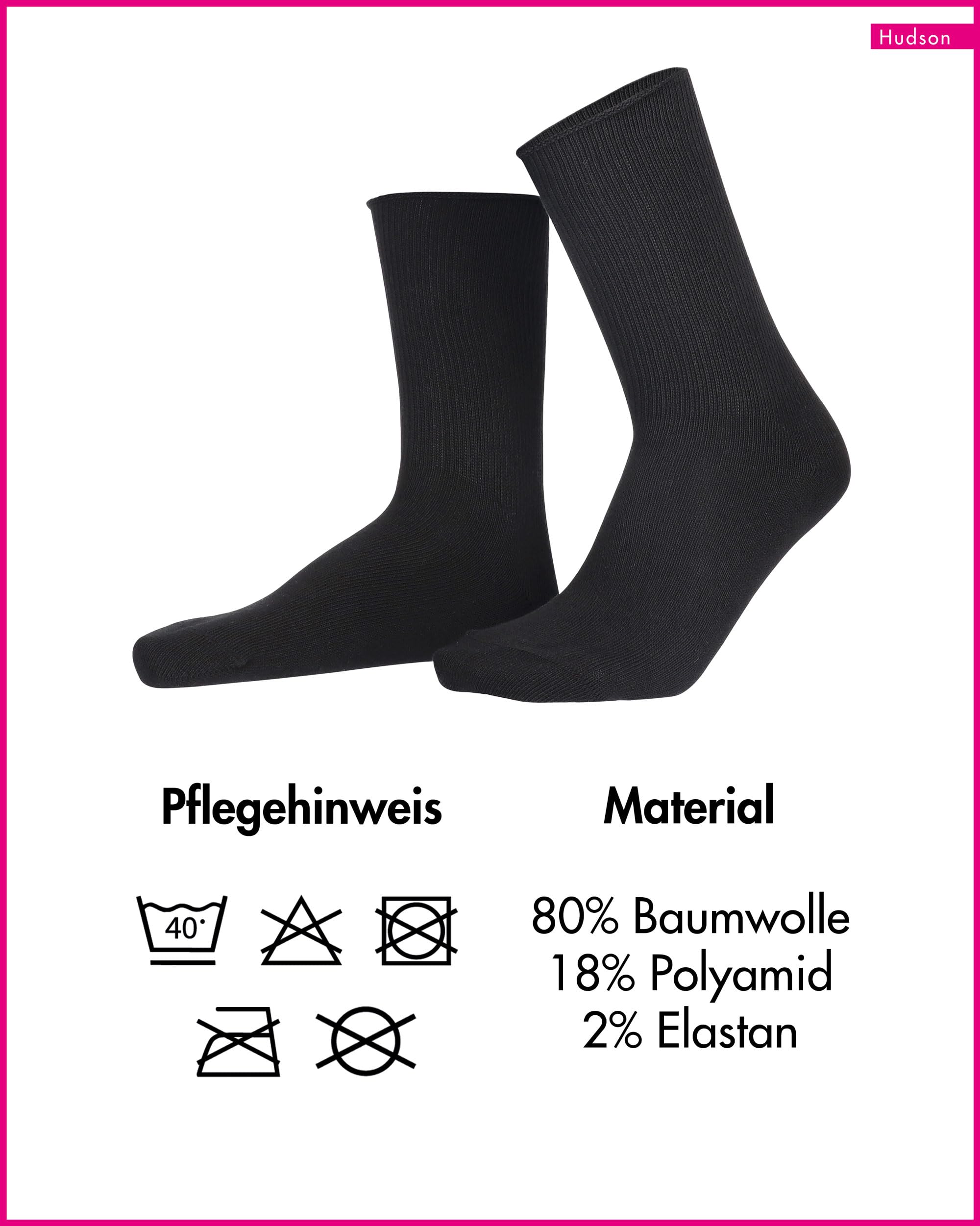 hudson-relax-soft-socken-baumwolle-black-druckfrei image 3