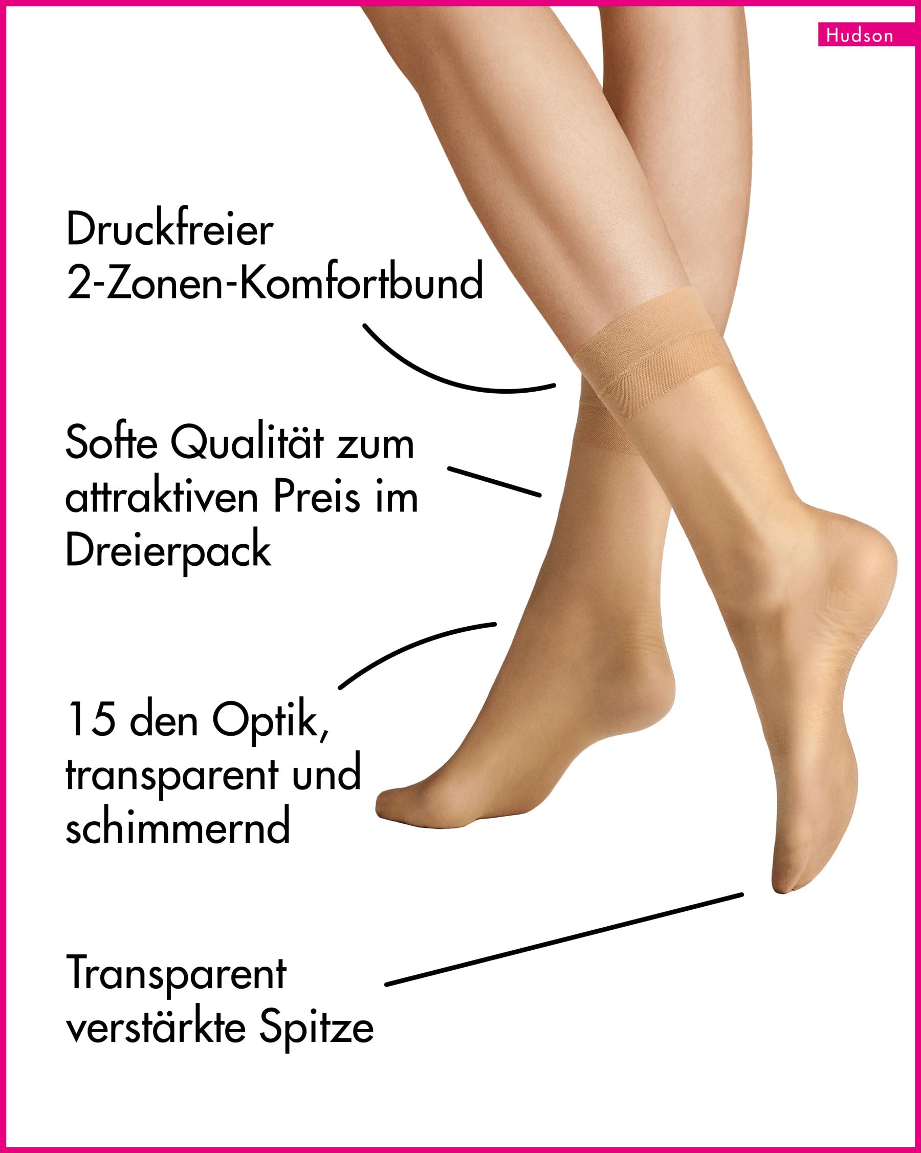 hudson-simply-shine-15-socken-skin-3er-pack-15-den-schimmernd image 2