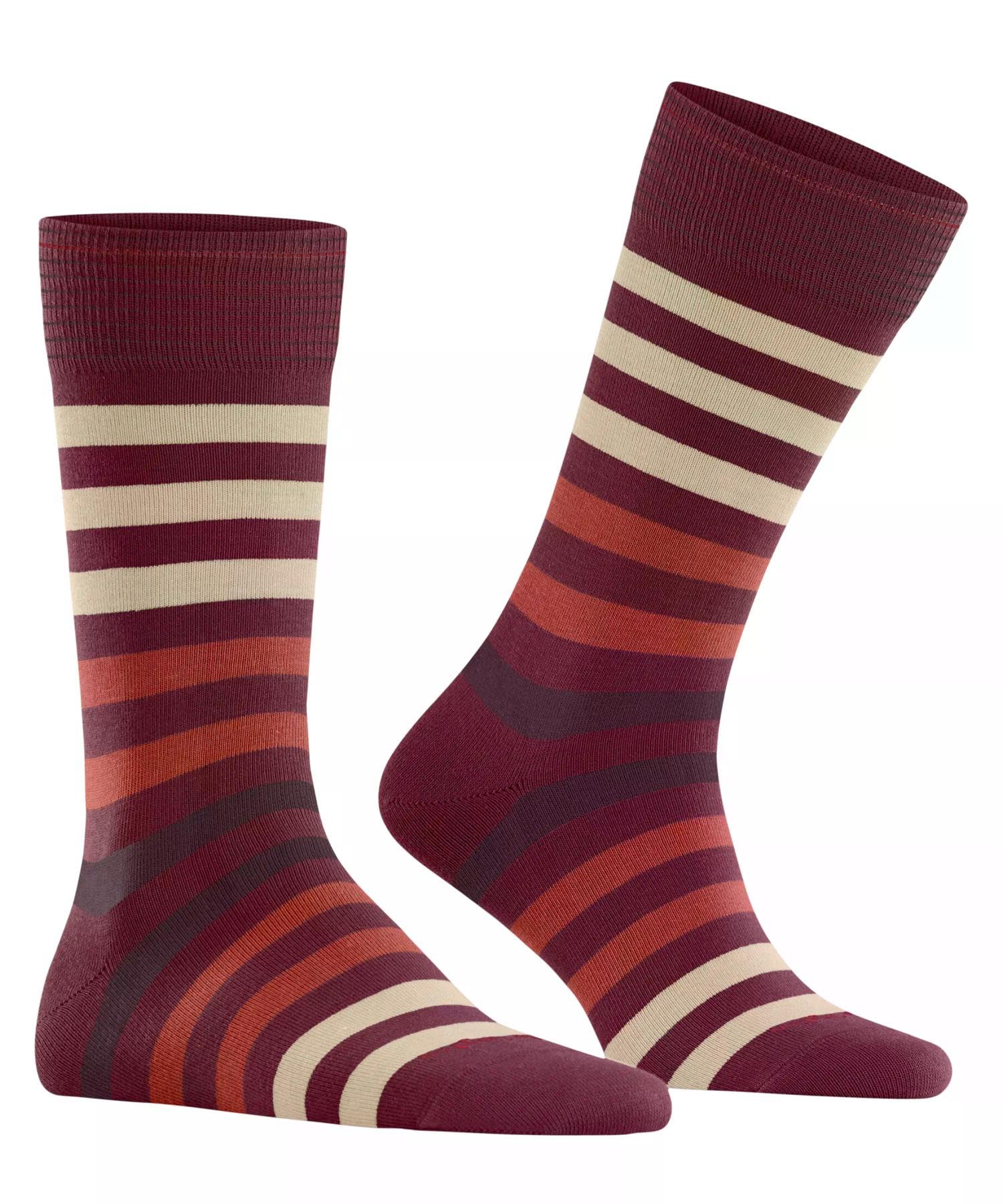 burlington-blackpool-socken-burgund-baumwolle-blockstreifen image 3