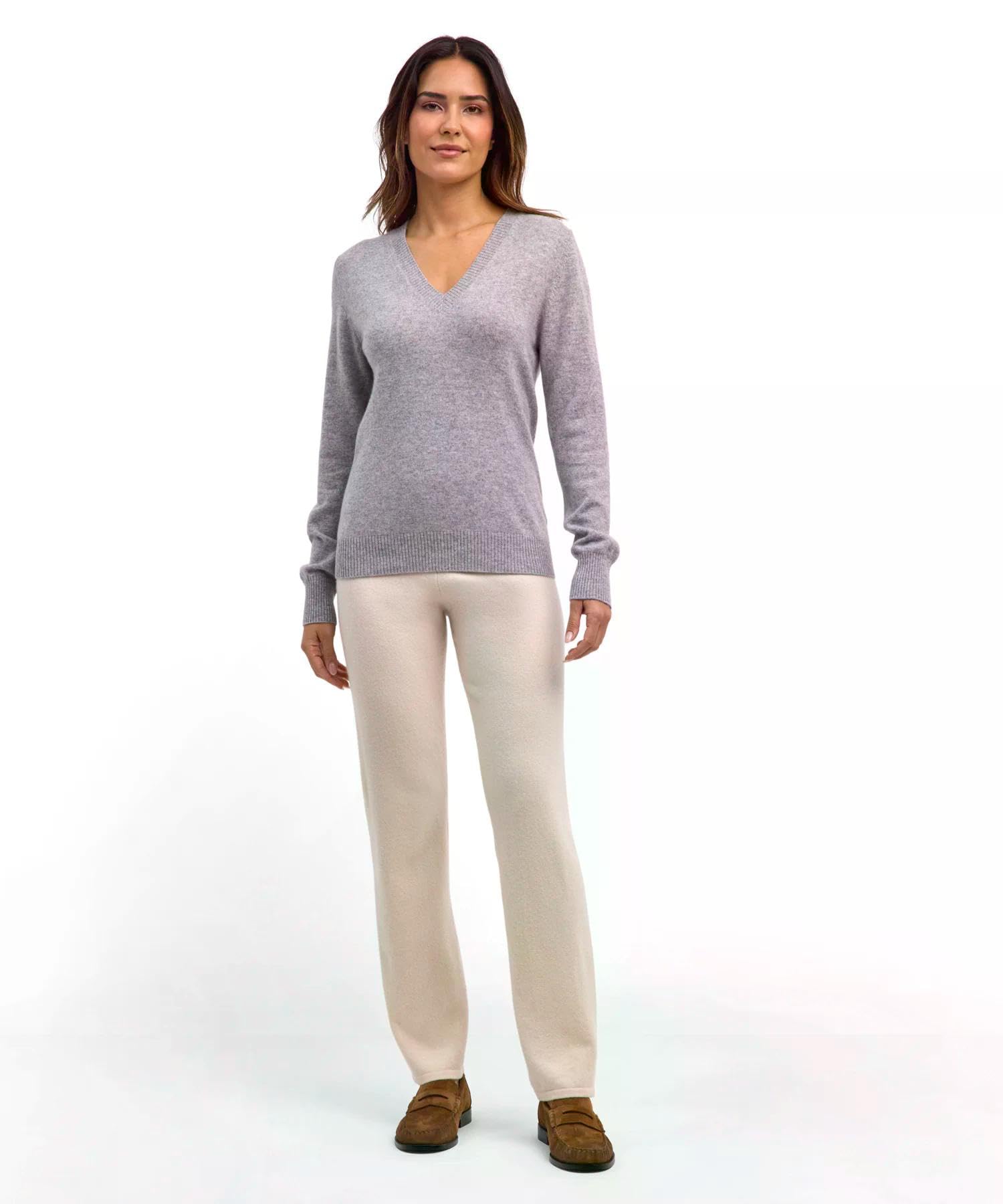 falke-luxury-classic-v-neck-pullover-schwarz-kaschmir image 3