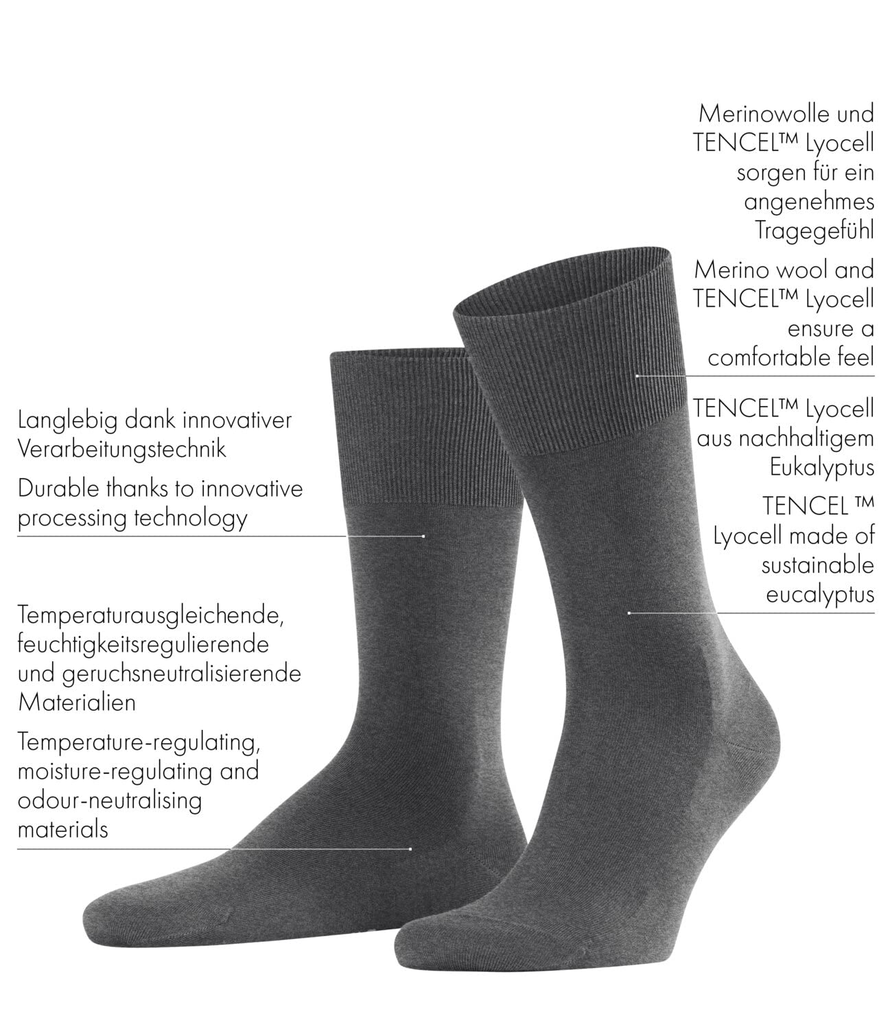 falke-climawool-socken-45-46-grau-merinowolle-lyocell image 4