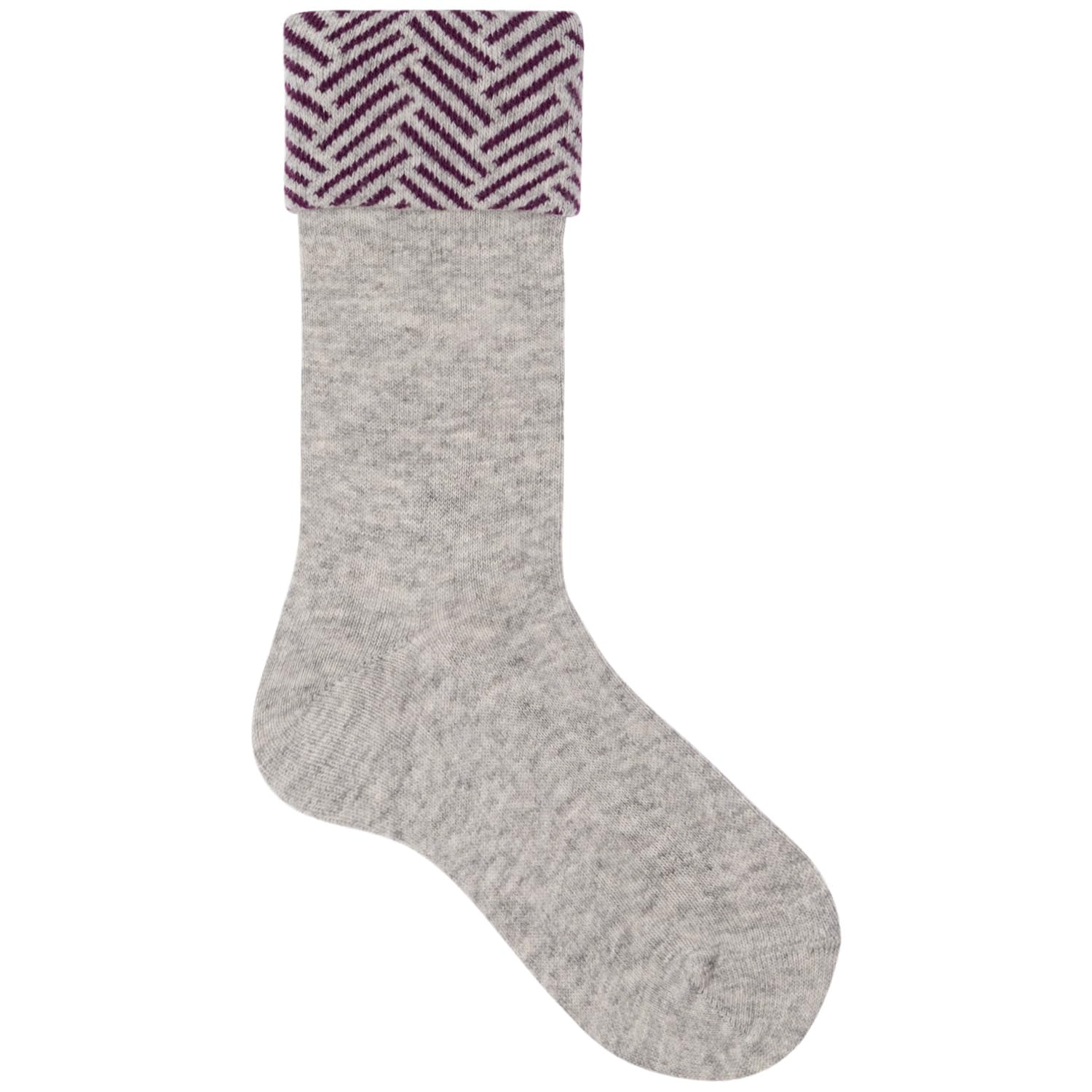 kunert-raffinesse-fold-up-socke-umschlag-grey-strickoptik image 3
