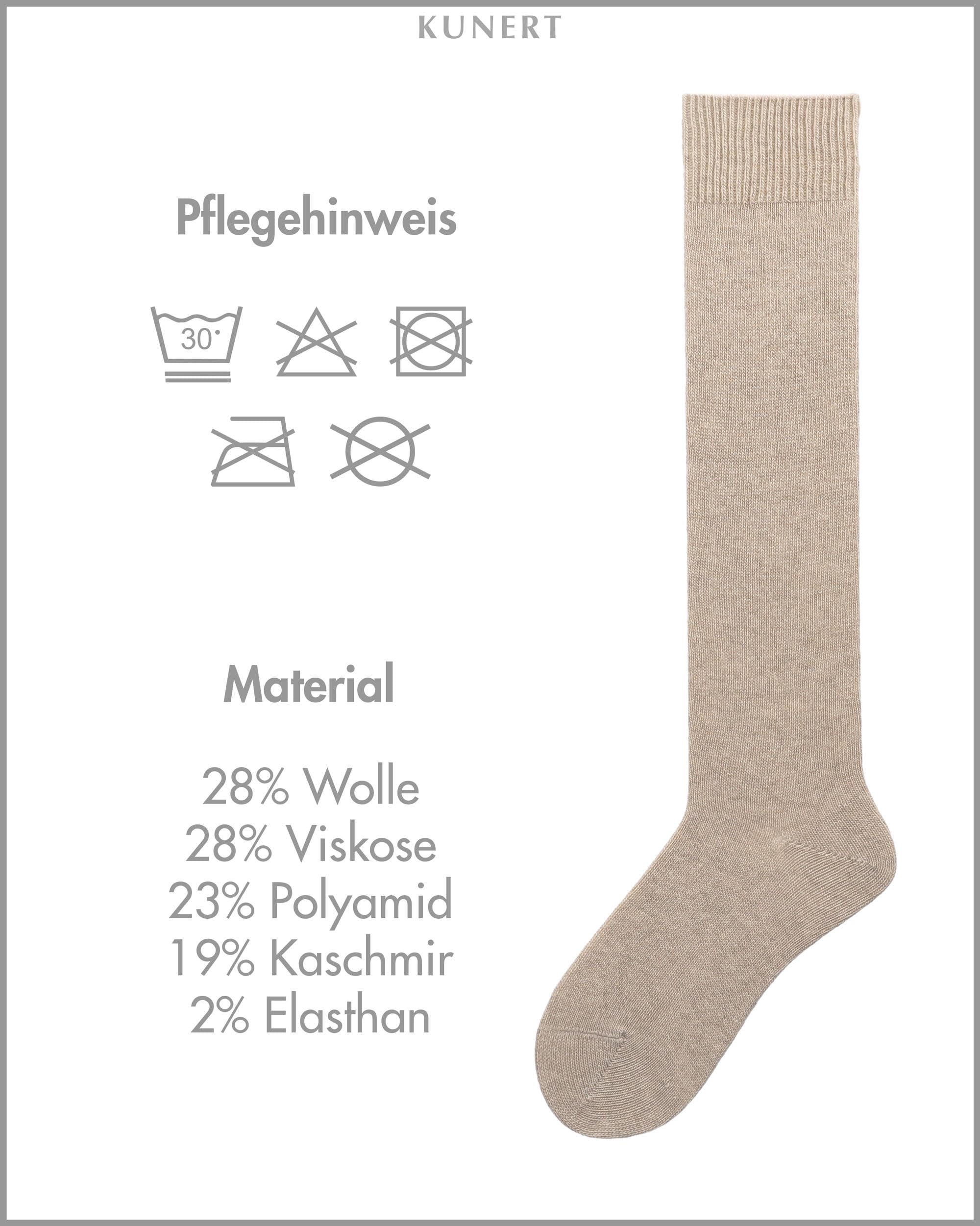 kunert-wool-care-cosy-cashmere-kniestr-mpfe-beige-mel-warm image 4