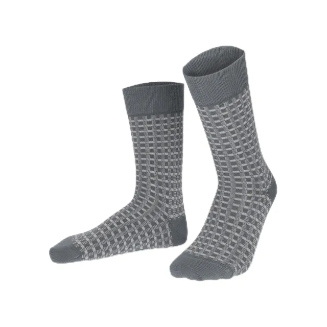 hudson-only-link-herrensocken-denim-blue-kariert image 1