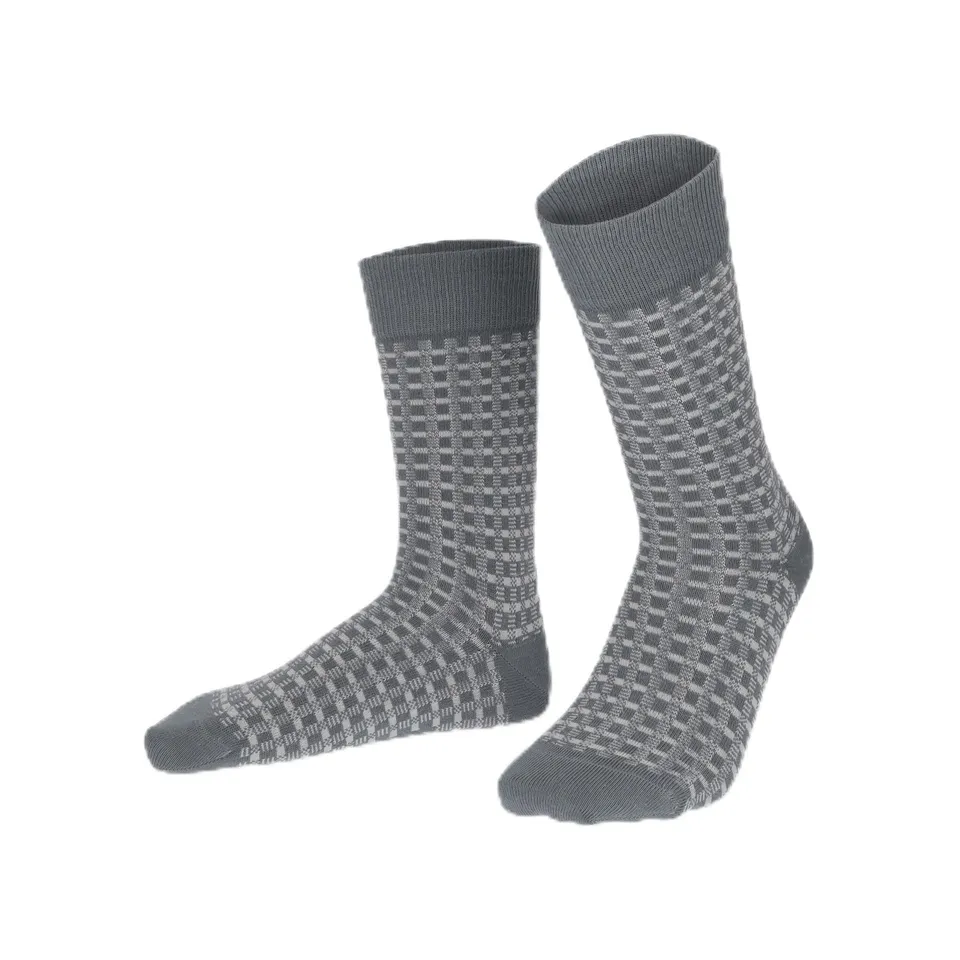 hudson-only-link-herrensocken-denim-blue-kariert image 1