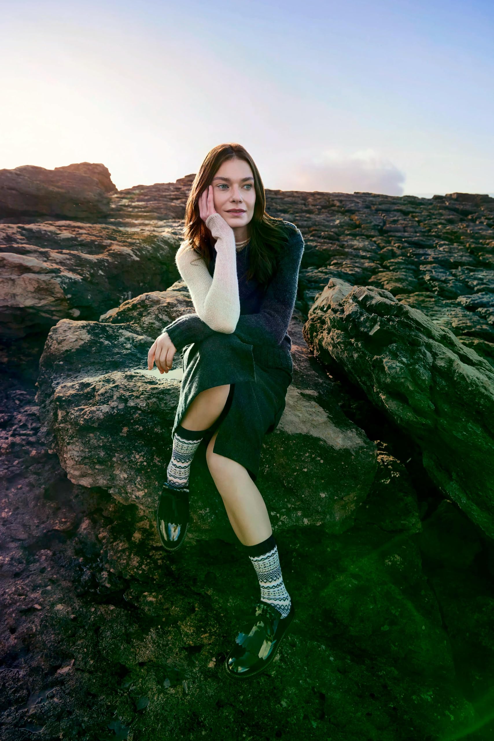 burlington-fair-isle-socken-damen-wolle-rot-wineberry image 4