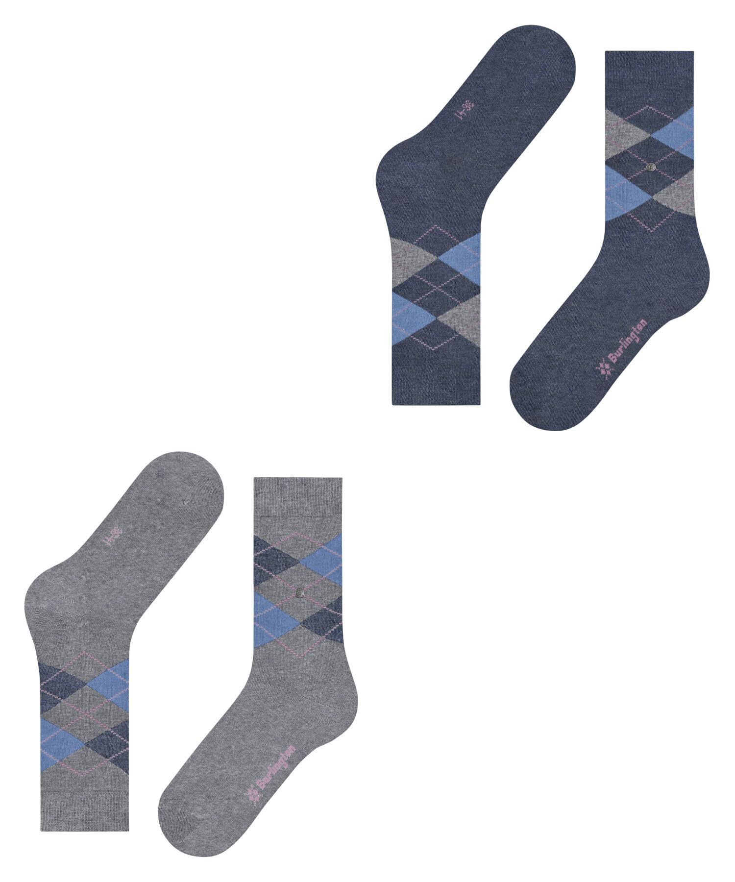 burlington-everyday-argyle-socken-arctic-melange-grau image 5