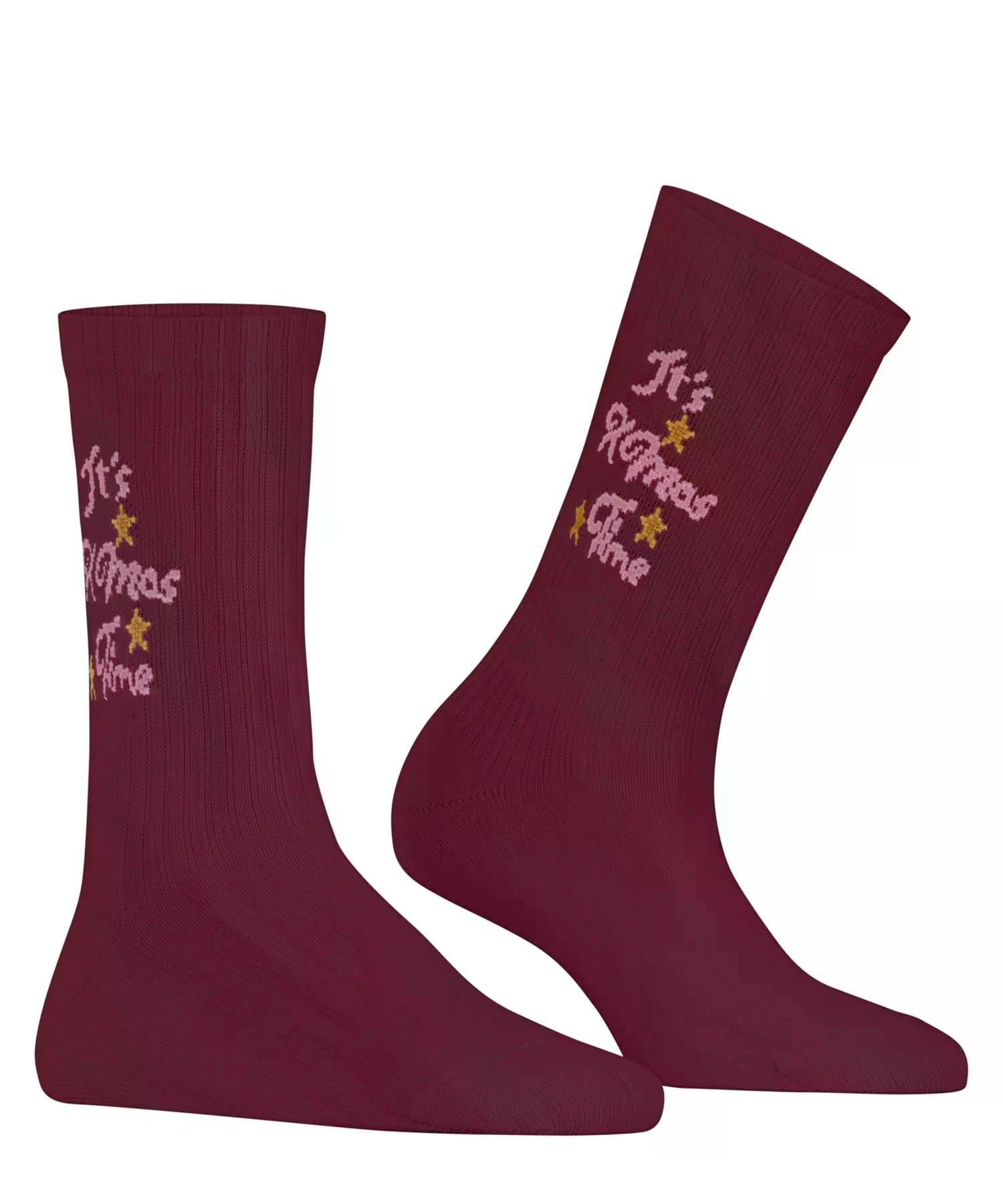 burlington-x-mas-rib-damensocken-baumwolle-rot-wine-8010 image 3