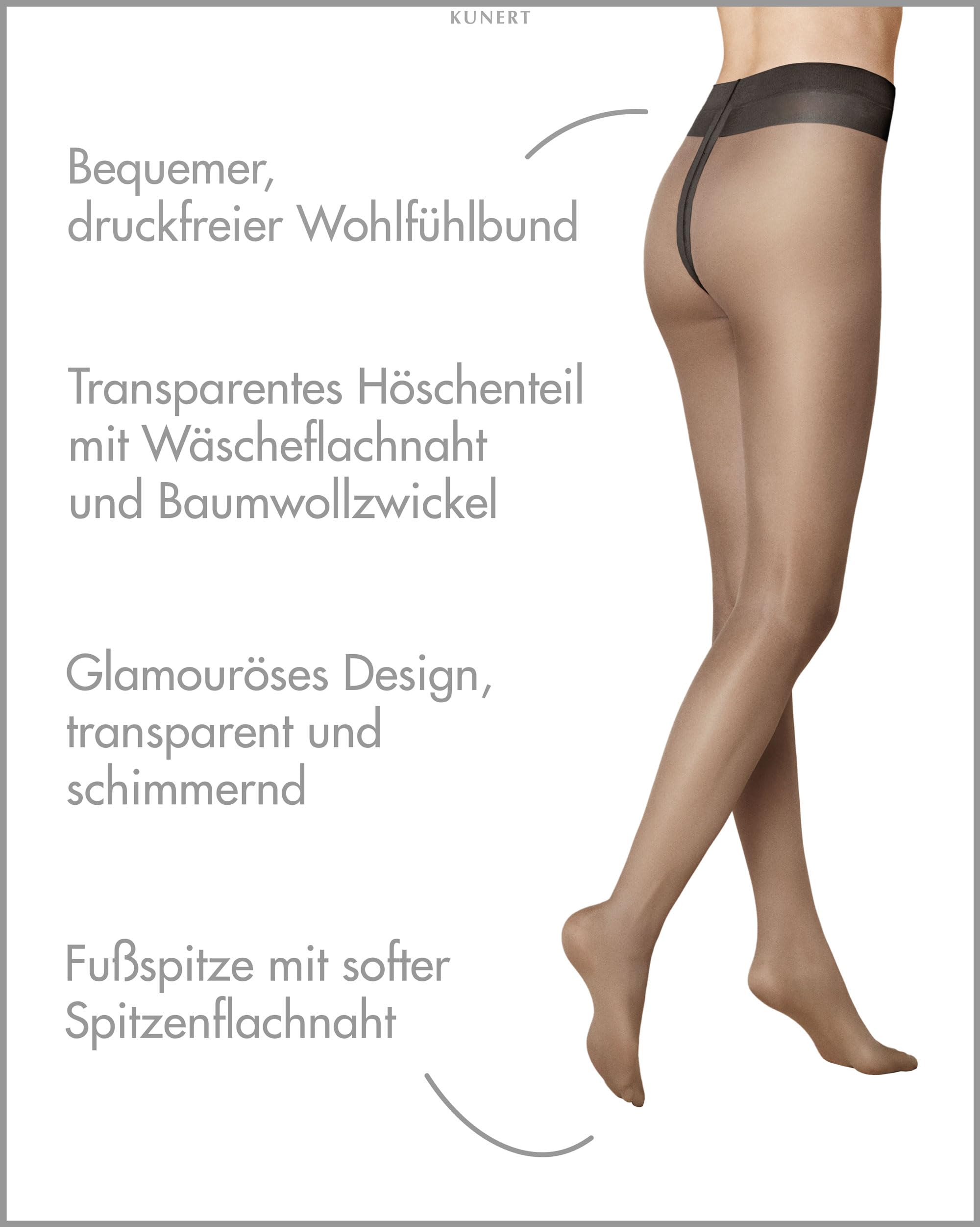 kunert-perfect-shine-15-strumpfhose-gl-nzend-gr-48-50-schwarz image 2