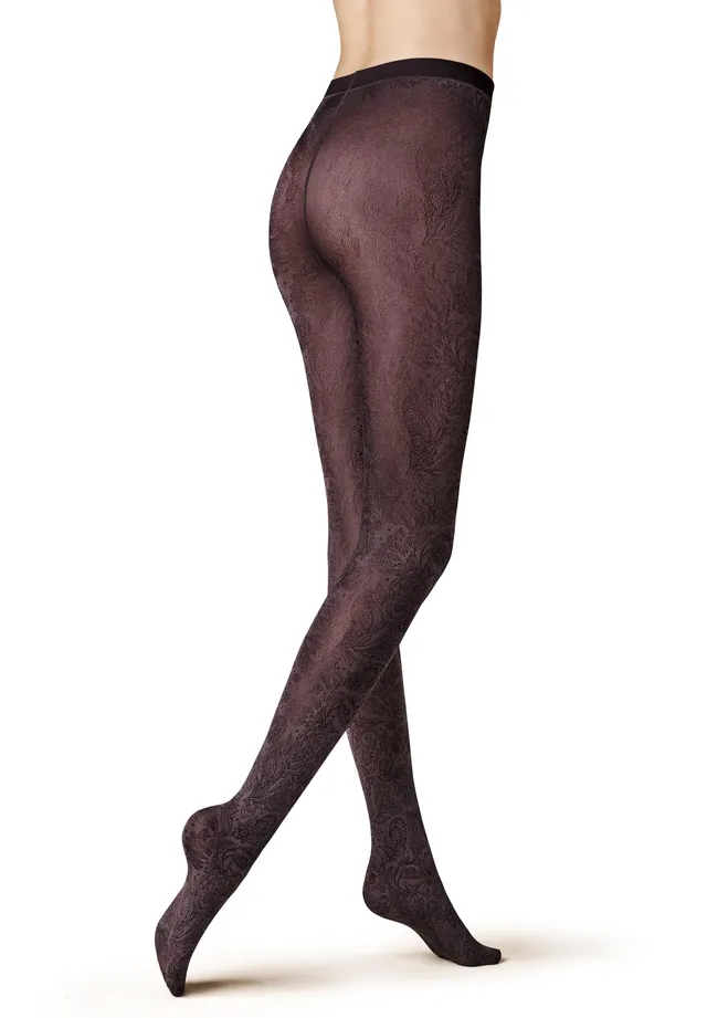 kunert-raffinesse-floral-paisley-strumpfhose-60-den-schwarz image 1