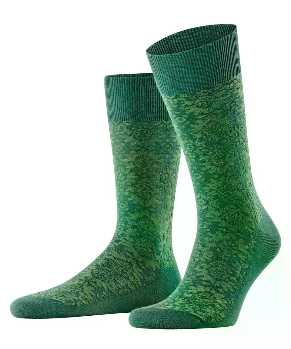 burlington-ornamental-socken-baumwolle-gr-n-eucalyptus-anzug image 1