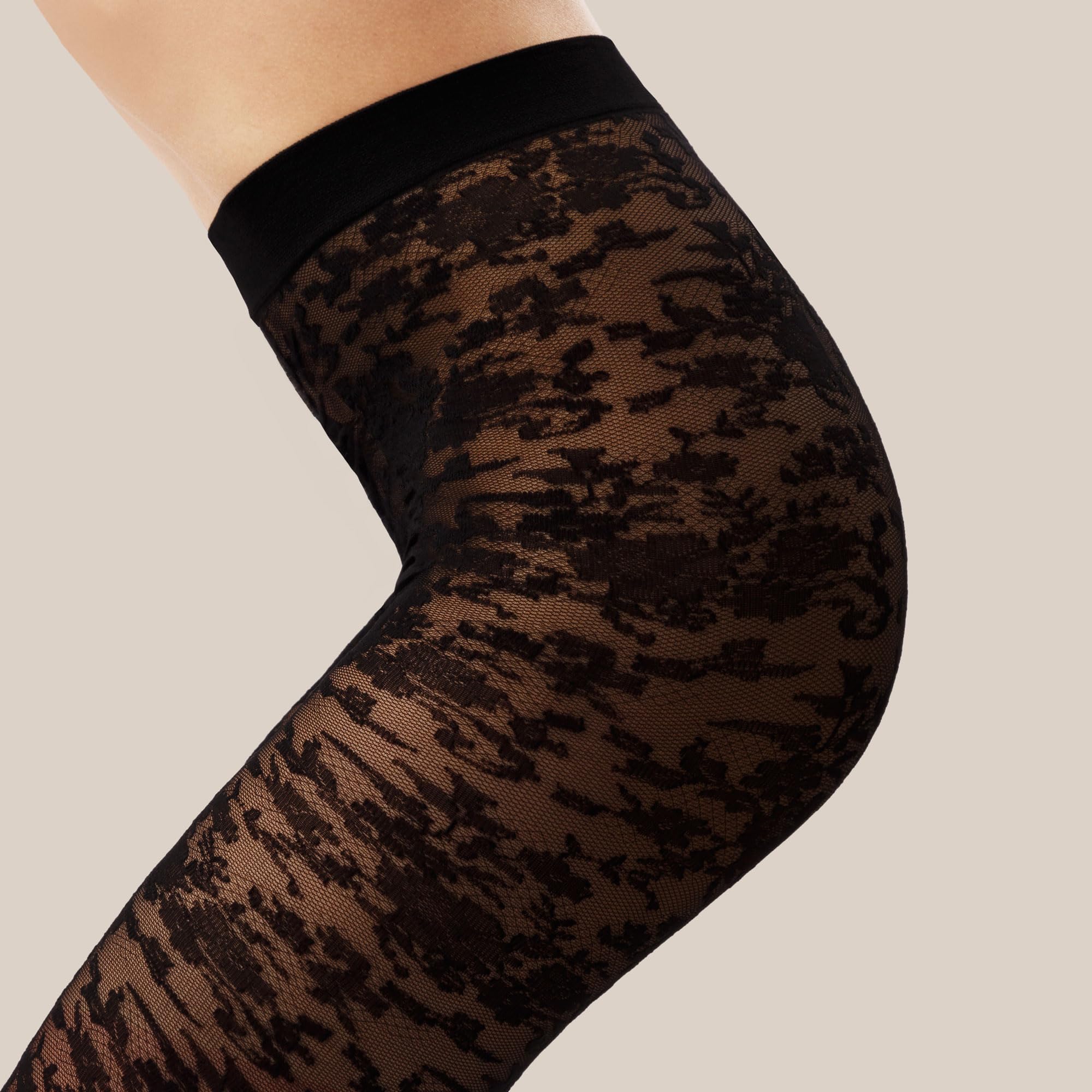 kunert-raffinesse-floral-citynight-strumpfhose-30-den-schwarz image 3