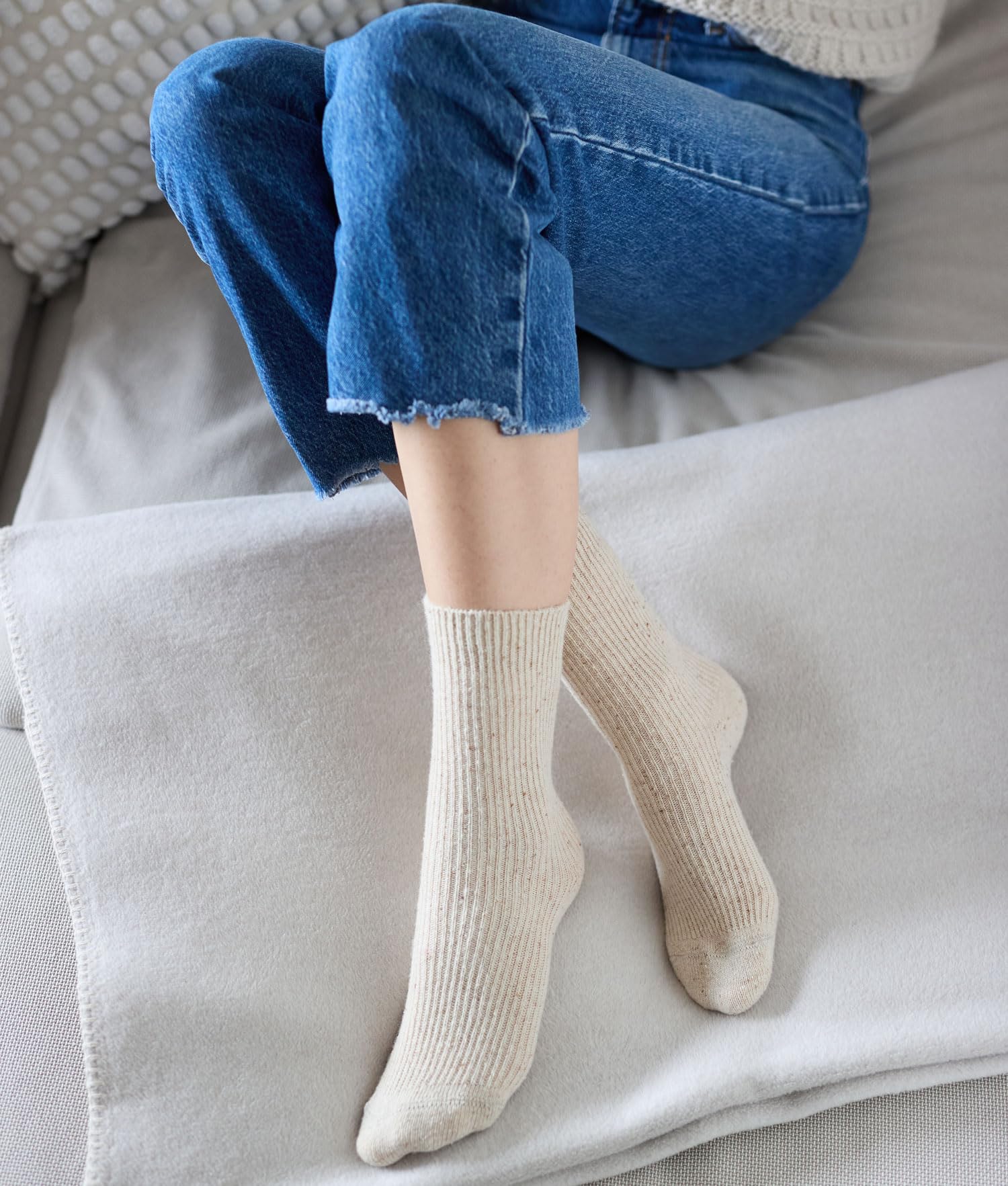 hudson-only-winter-rib-socken-beigemel-ripp-warm image 7