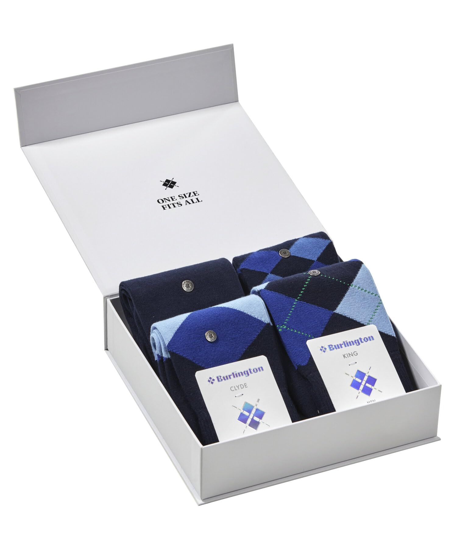 burlington-everyday-argyle-classic-box-socken-blau-4-paar image 2