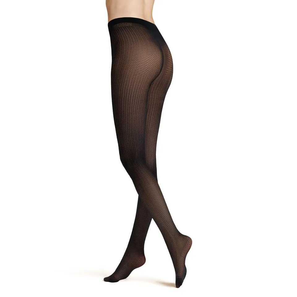 hudson-micro-playful-rhombe-strumpfhose-40-den-schwarz-36-38 image 1