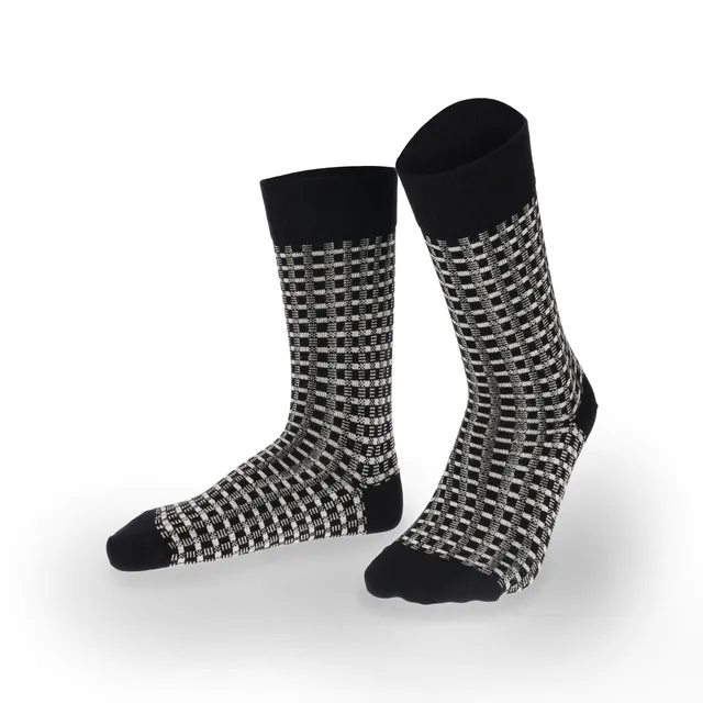 hudson-only-link-fashion-socke-herren-schwarz-39-42-karo image 1