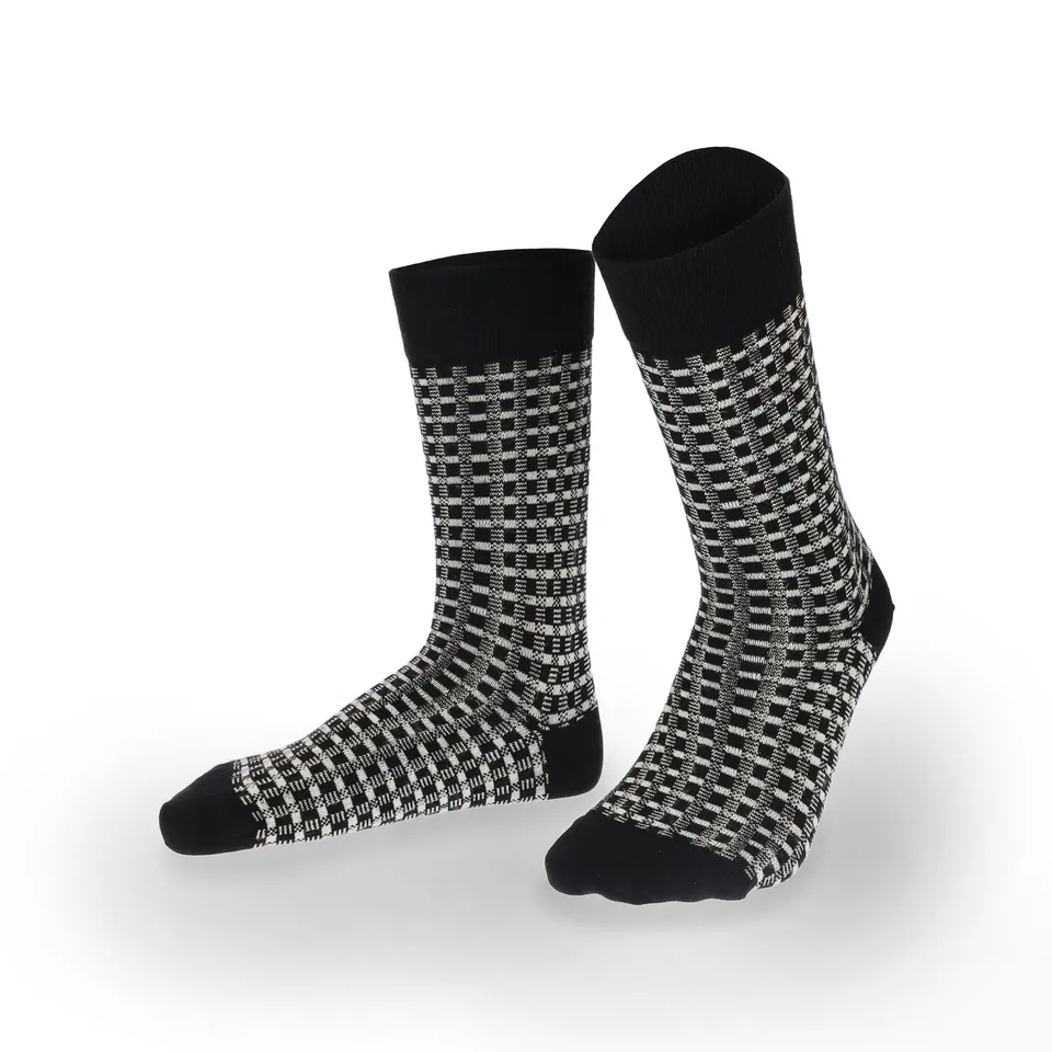hudson-only-link-fashion-socke-herren-schwarz-39-42-karo image 1
