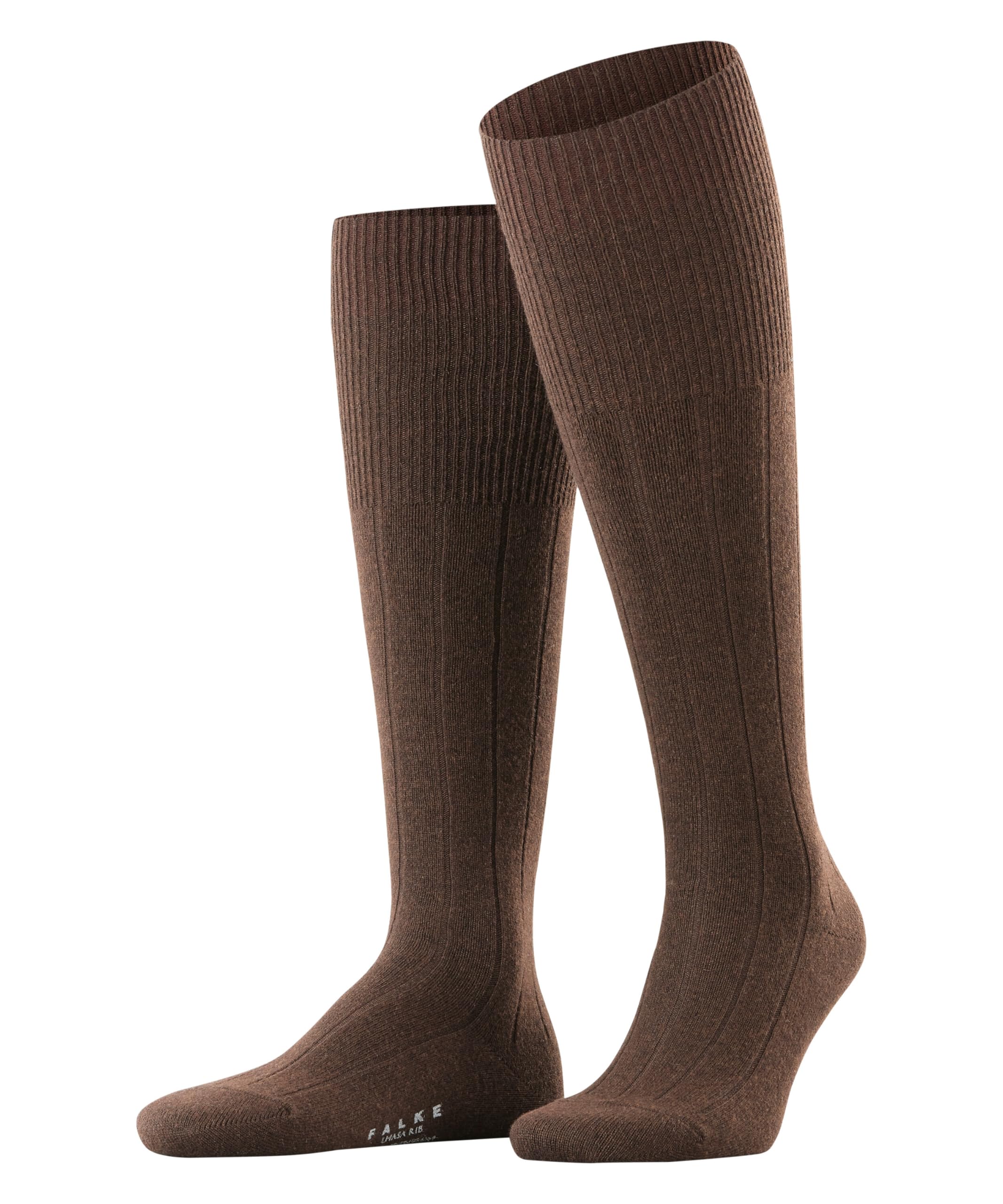 falke-lhasa-rib-kniestr-mpfe-braun-wolle-kaschmir-43-46 image 1