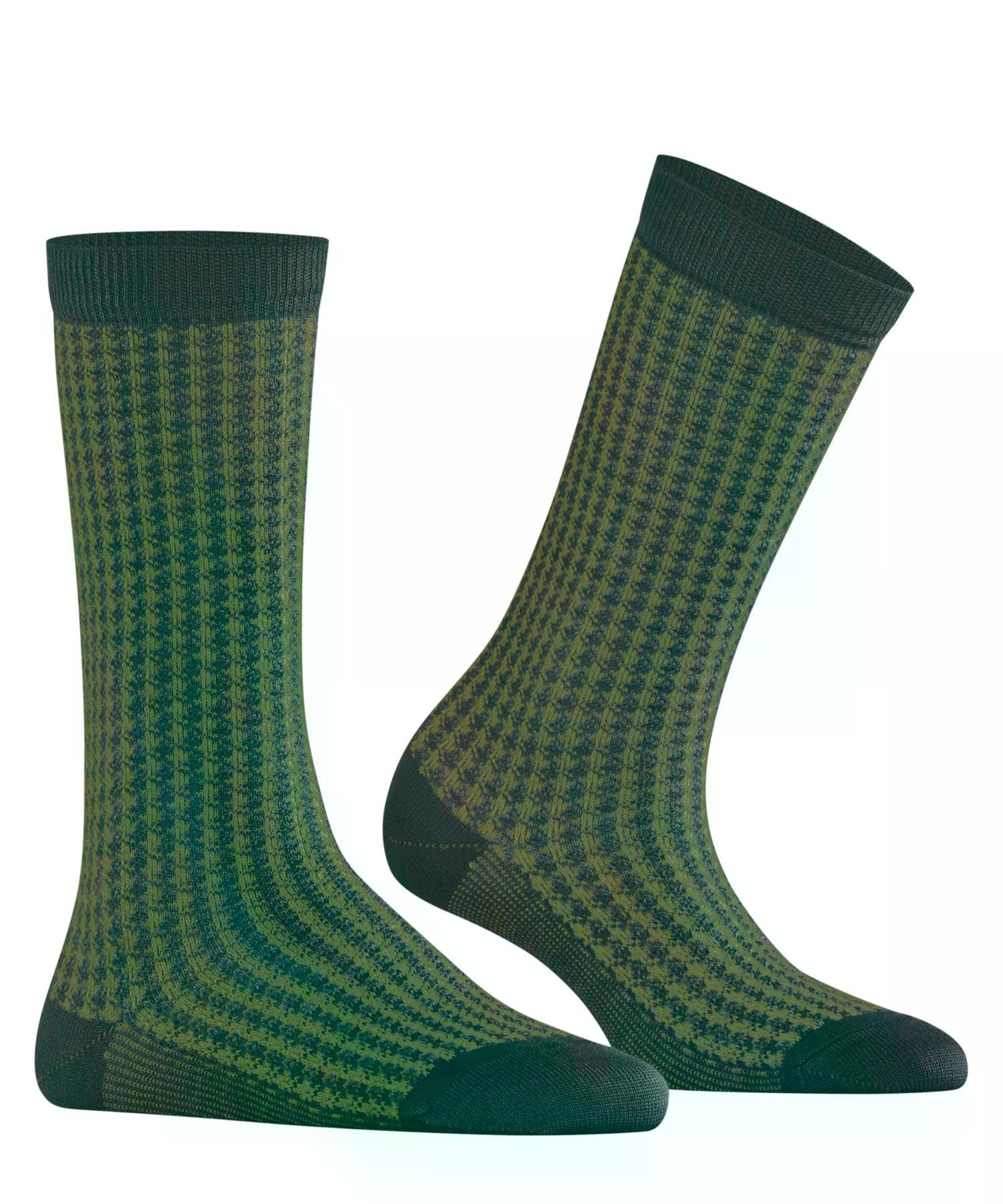 burlington-pepita-socken-gr-n-forest-baumwollmischung-damen image 3