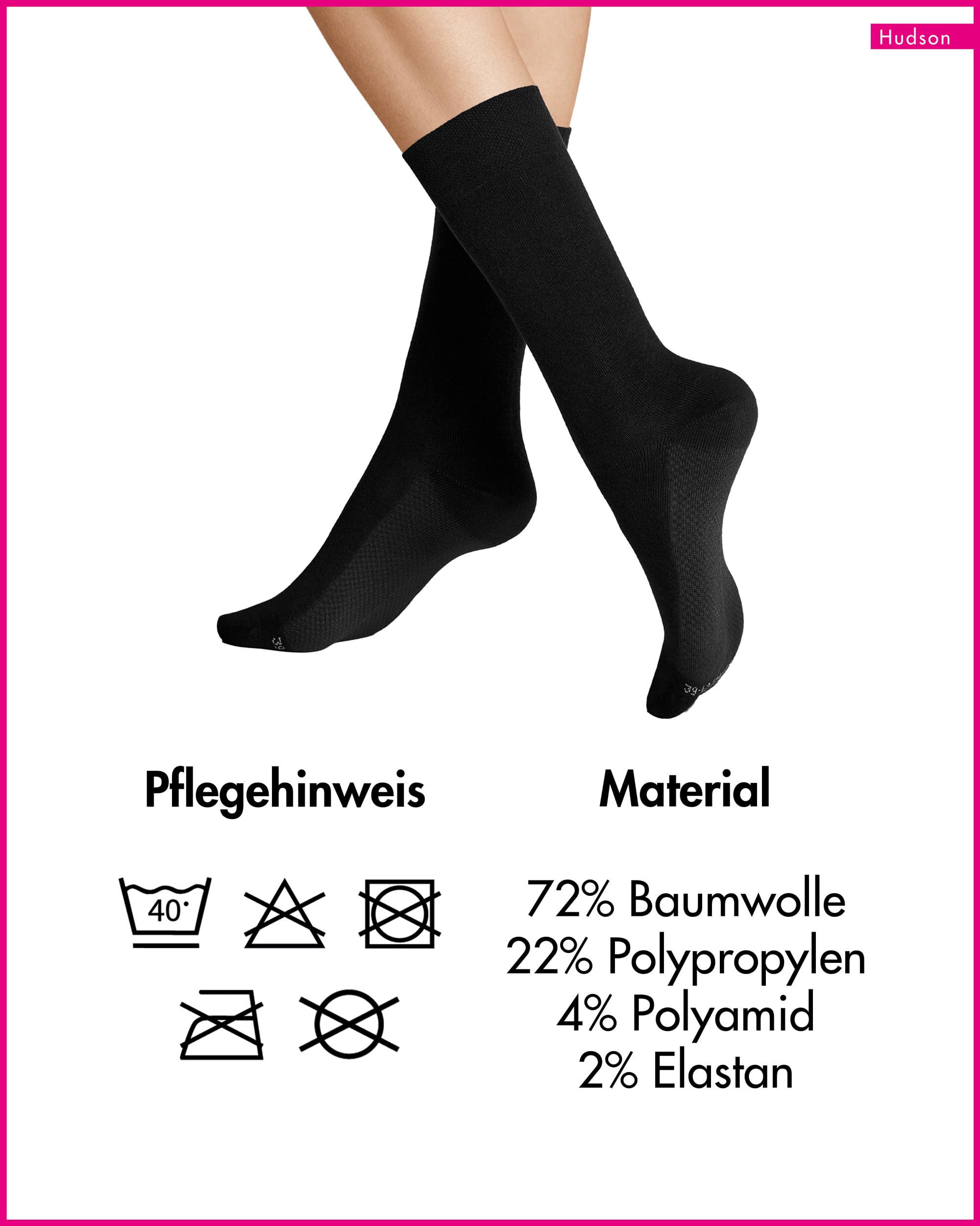 hudson-relax-socken-dry-cotton-schwarz-gr-35-38 image 4