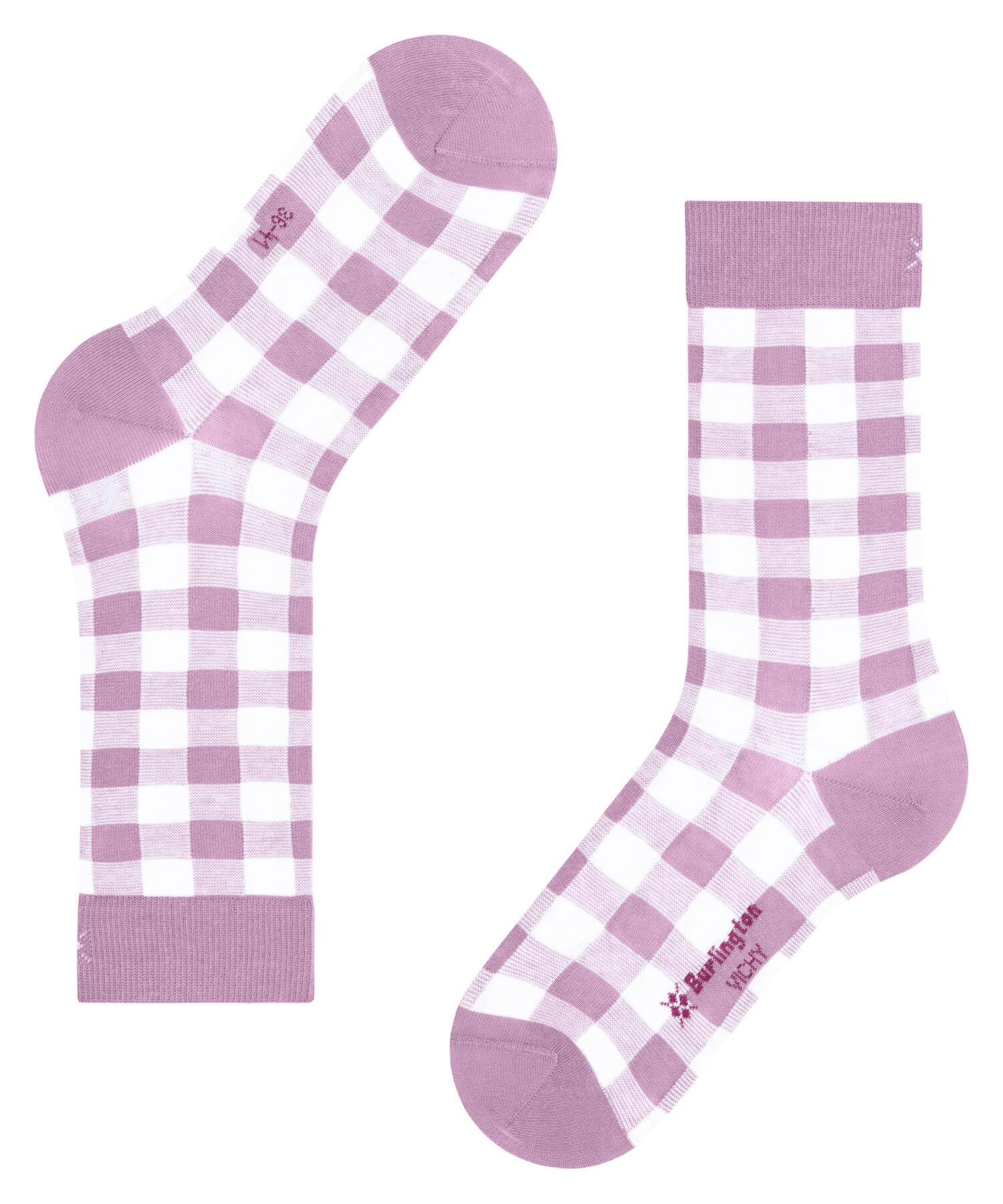 burlington-vichy-damen-socken-baumwolle-sporty-rose-karomuster image 8
