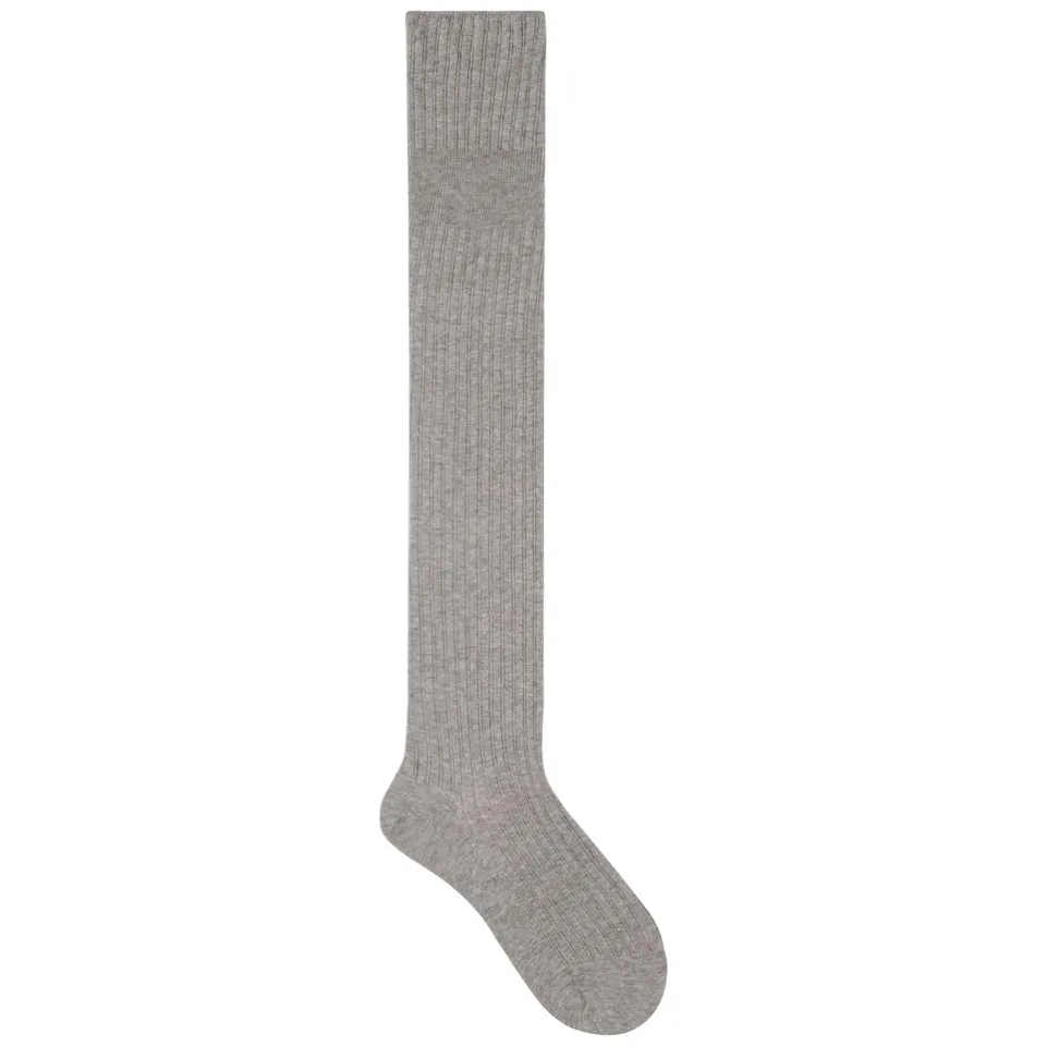 kunert-raffinesse-ajour-stripe-overknee-grau-35-38-perlmuster image 1