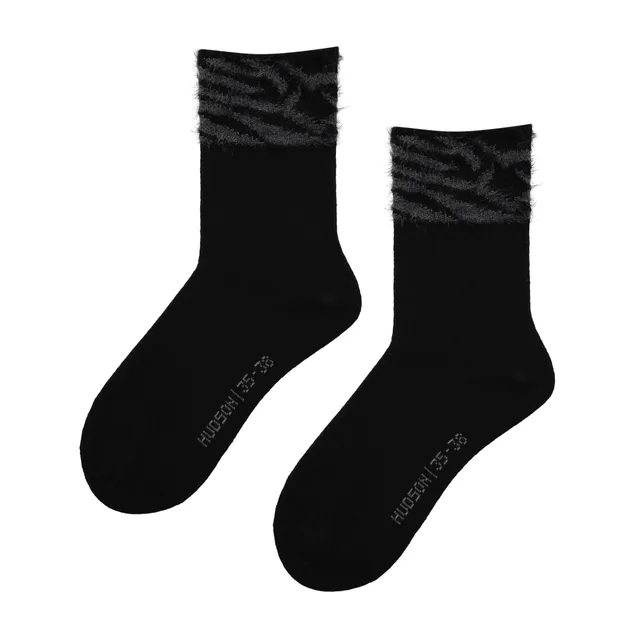 hudson-relax-cozy-tiger-damensocken-schwarz-1er-pack image 1