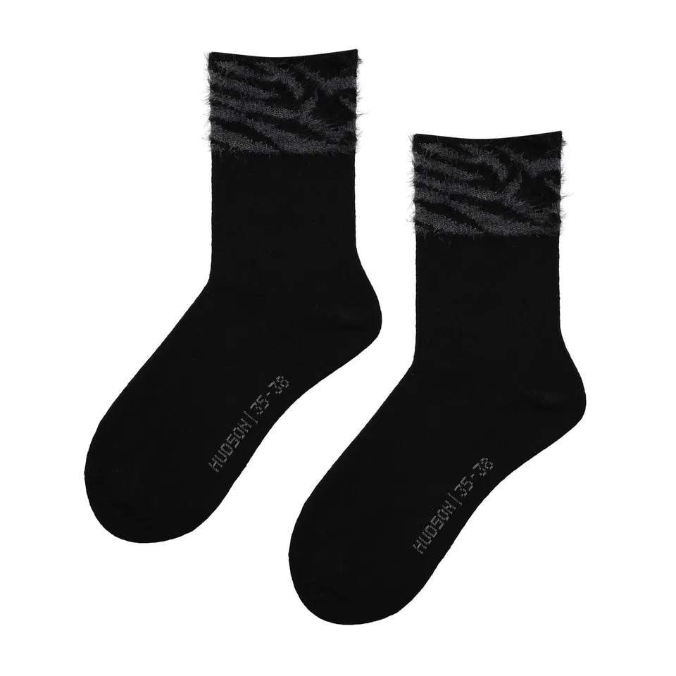hudson-relax-cozy-tiger-damensocken-schwarz-1er-pack image 1