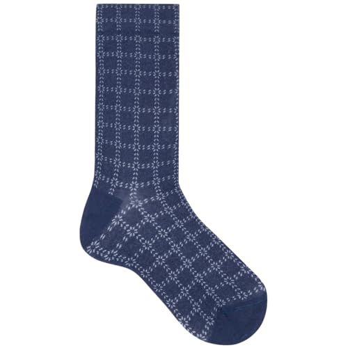 kunert-raffinesse-dots-check-socke-1er-pack-blau-39-42 image 7