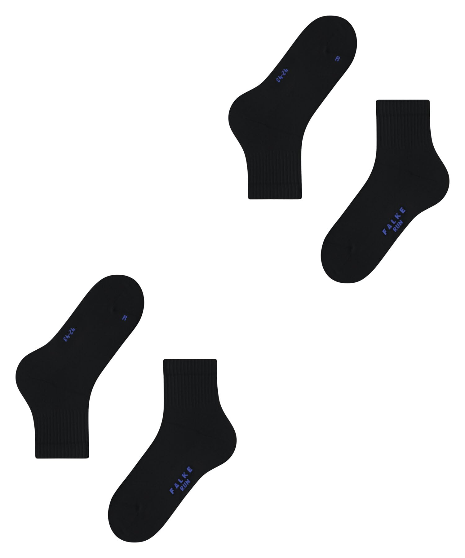 falke-ru4-run-2-pack-sportsocken-baumwolle-wei-schwarz image 5