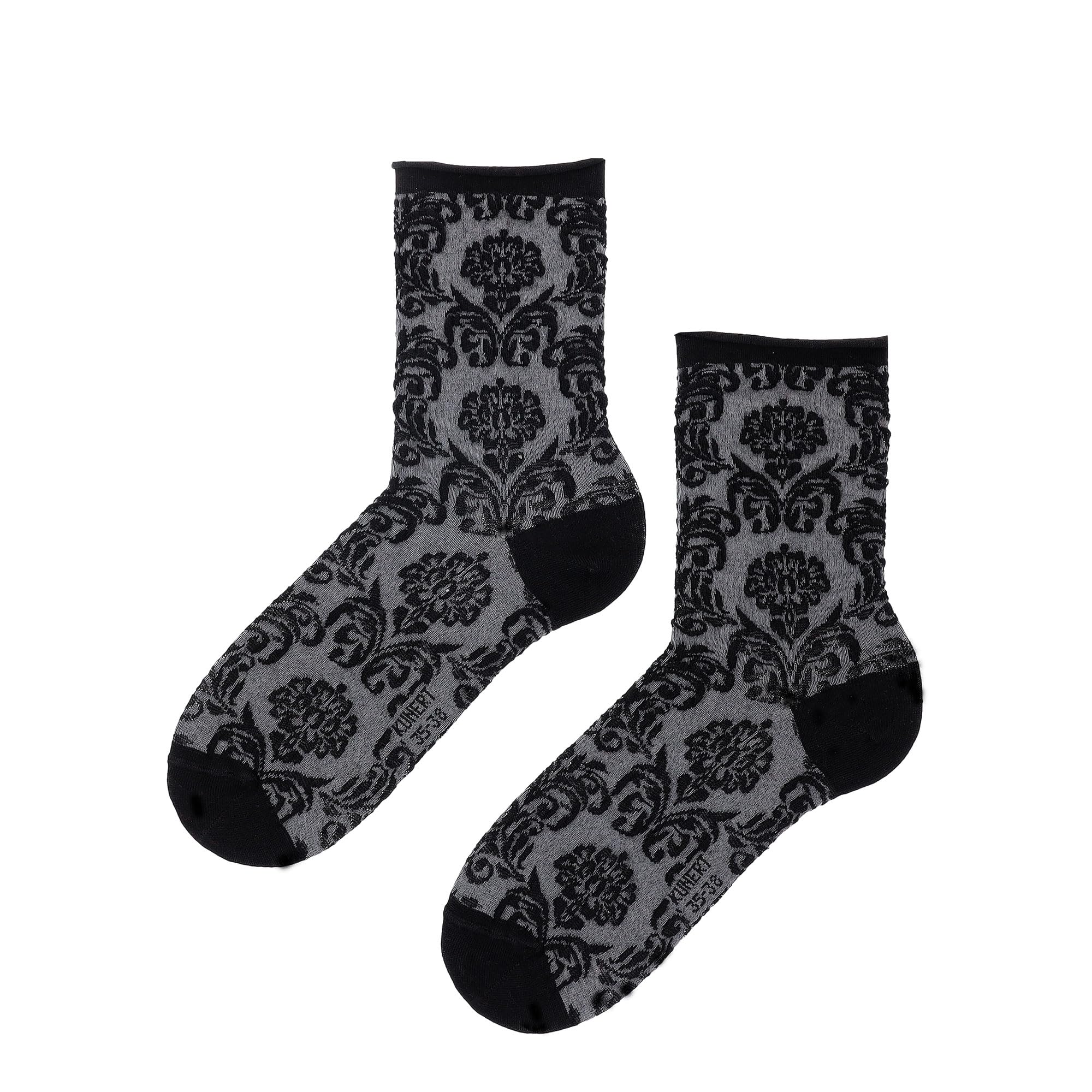 kunert-raffinesse-floral-citynight-socken-schwarz-39-42-ornamental image 1