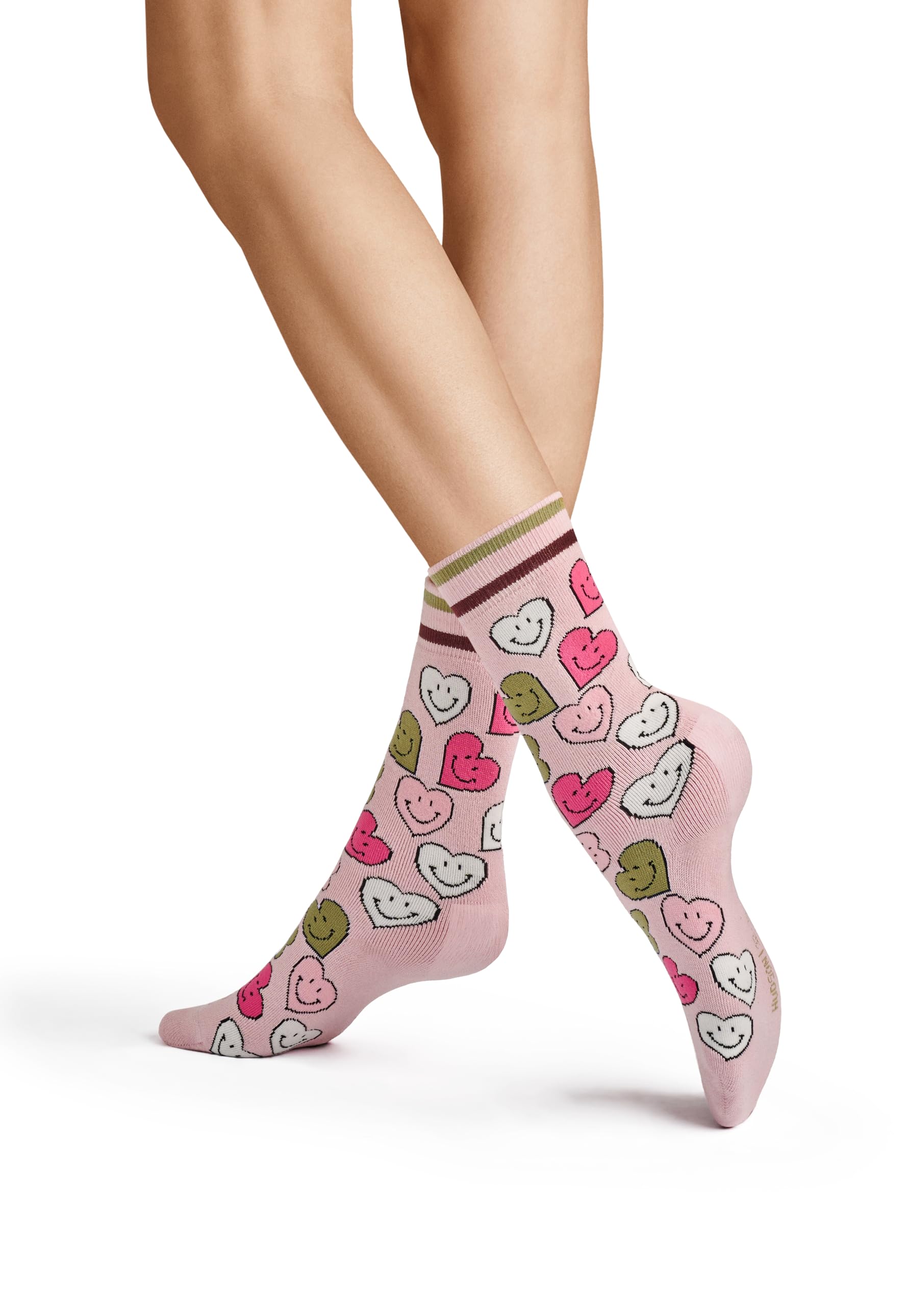 hudson-only-dear-fashion-socke-deep-red-35-38-herz-smiley image 2