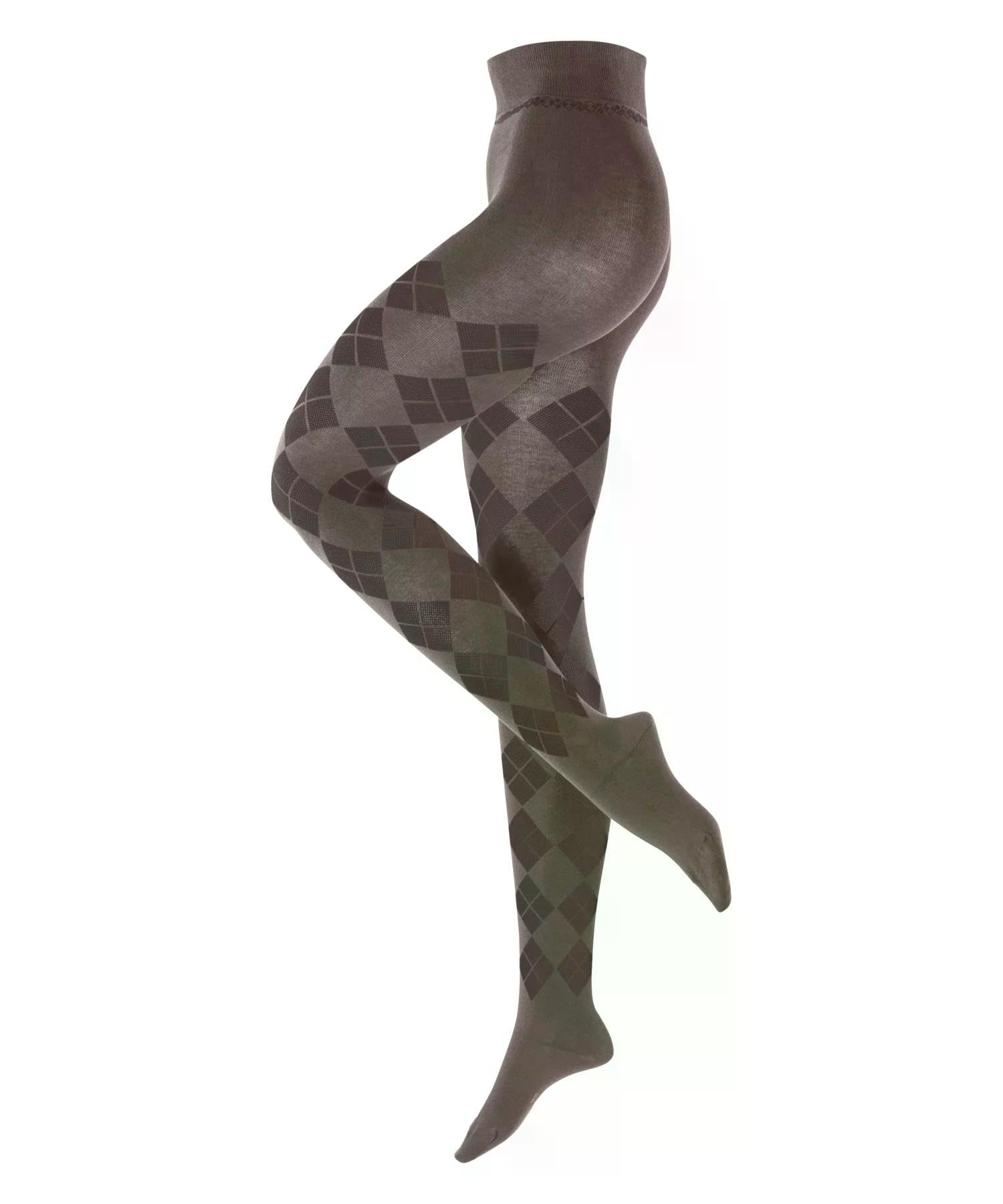 burlington-elegant-essence-strumpfhose-baumwolle-schwarz-argyle image 7