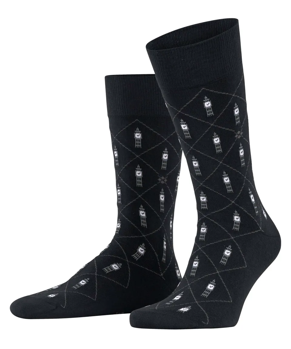 burlington-brit-style-big-ben-socken-schwarz-bio-baumwolle image 1